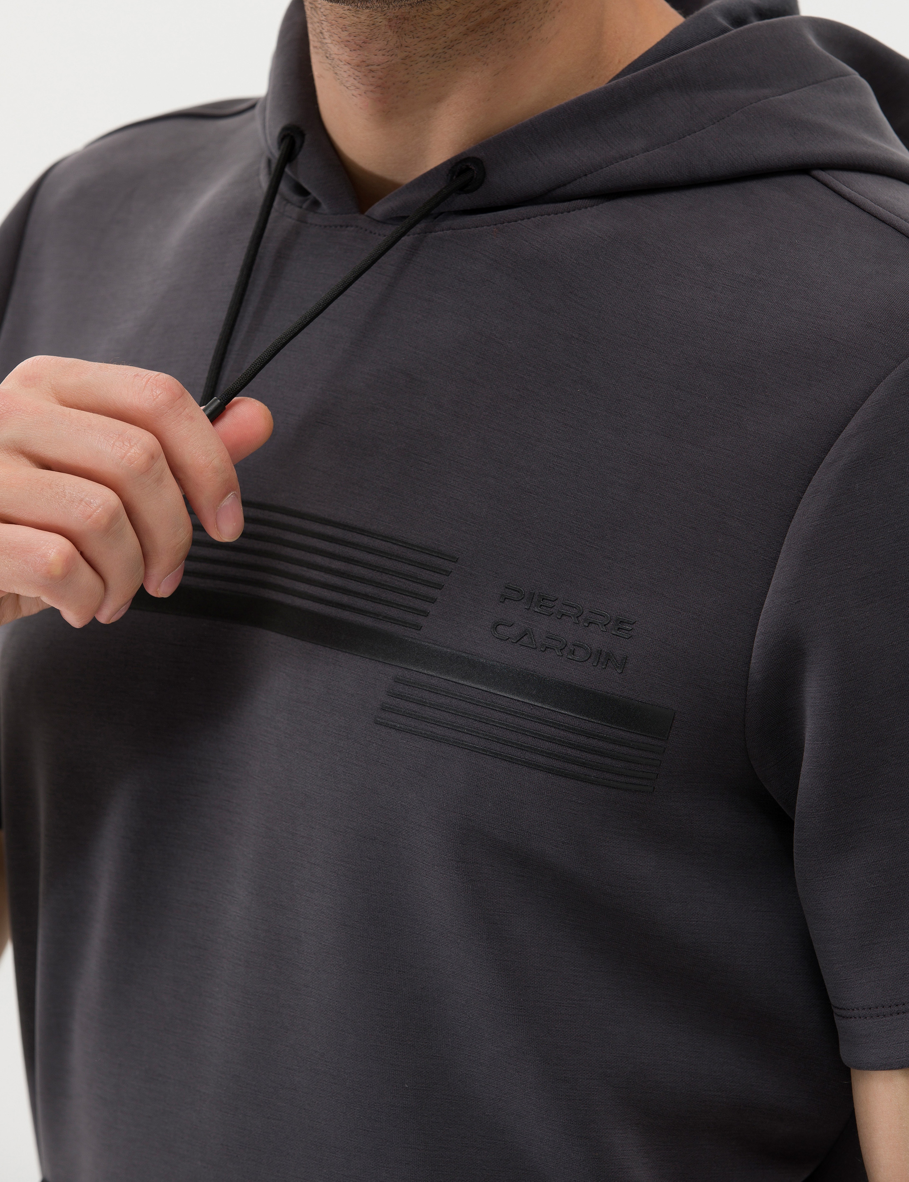 Antrasit Kısa Kollu Sweatshirt - Image 7