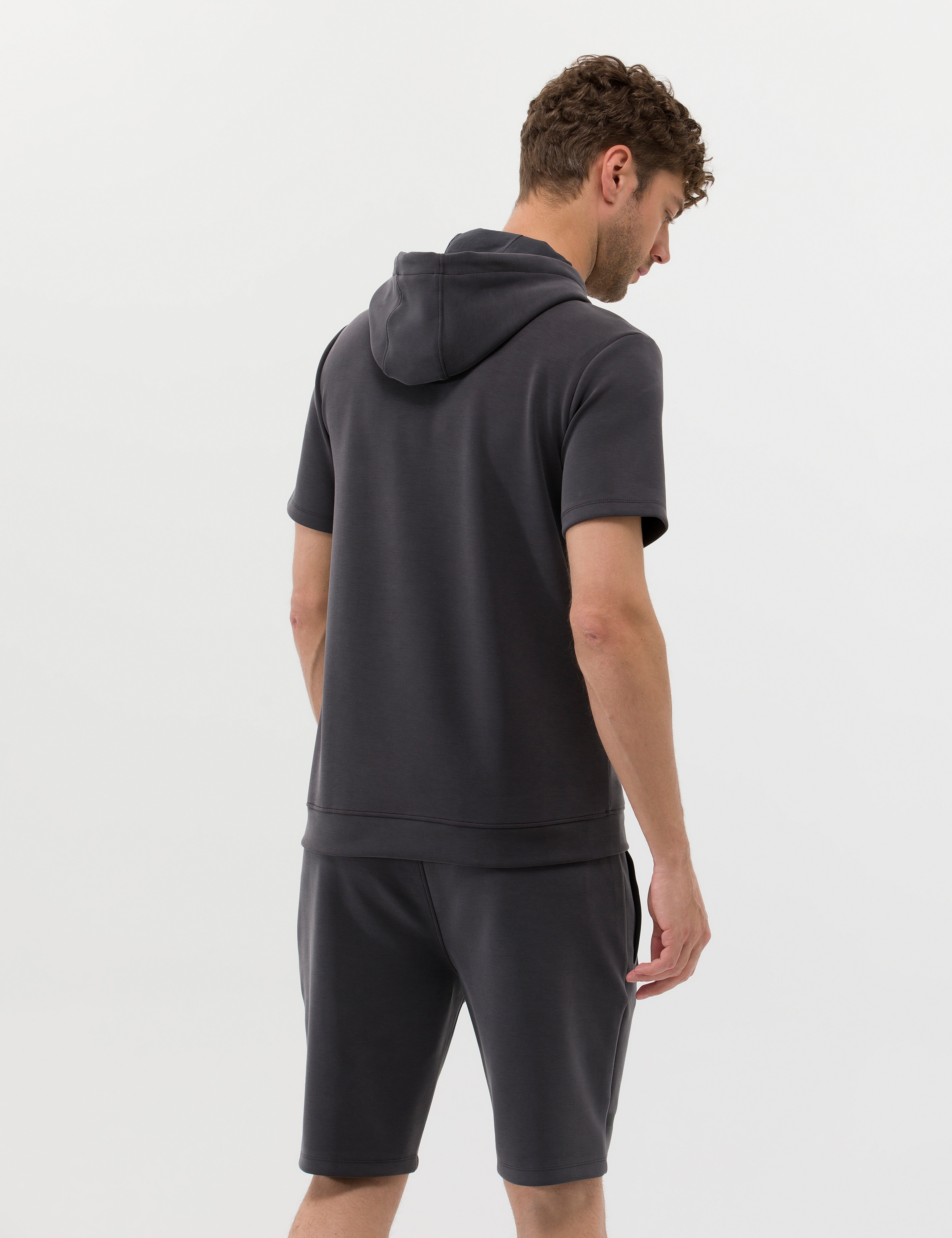 Antrasit Kısa Kollu Sweatshirt