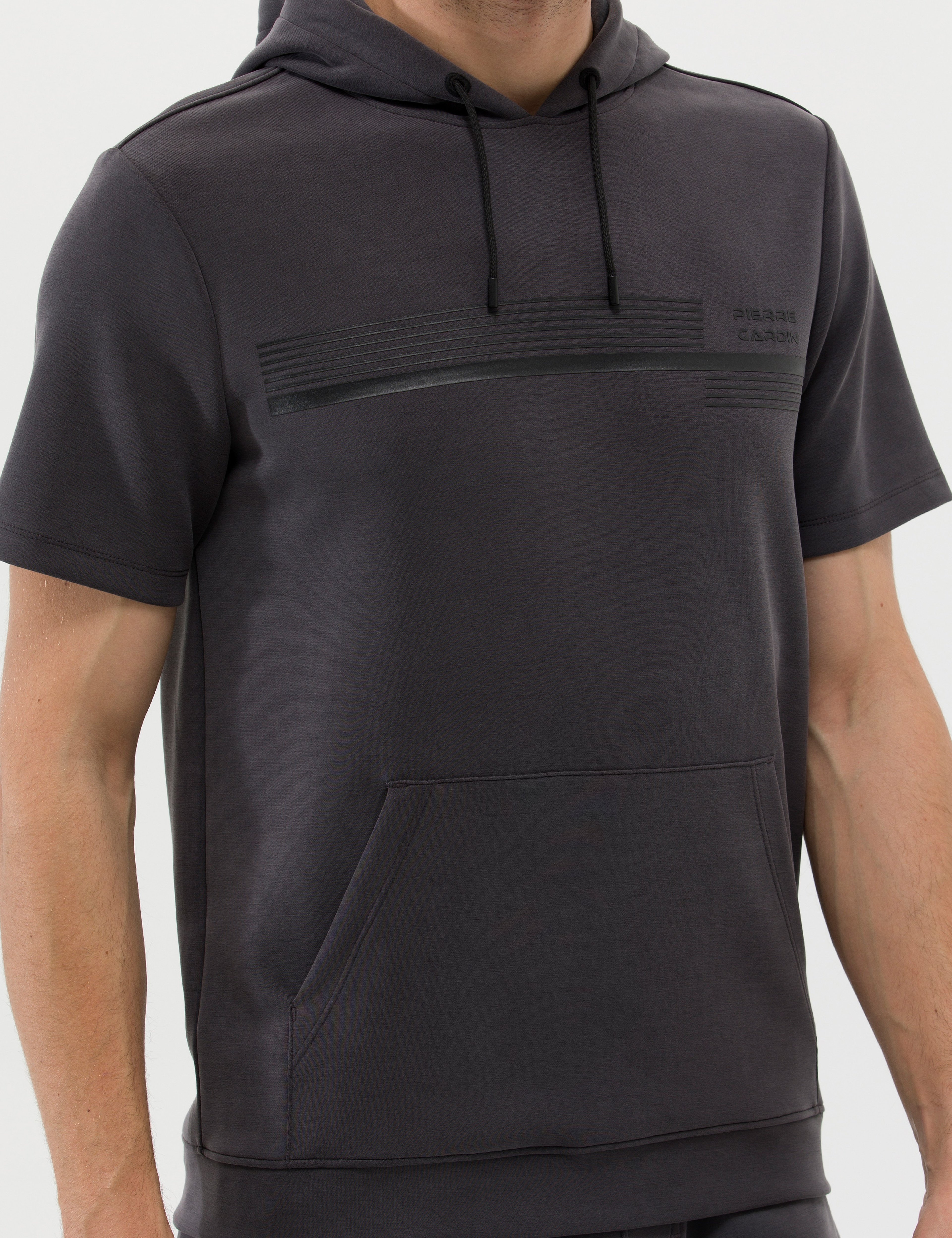 Antrasit Kısa Kollu Sweatshirt