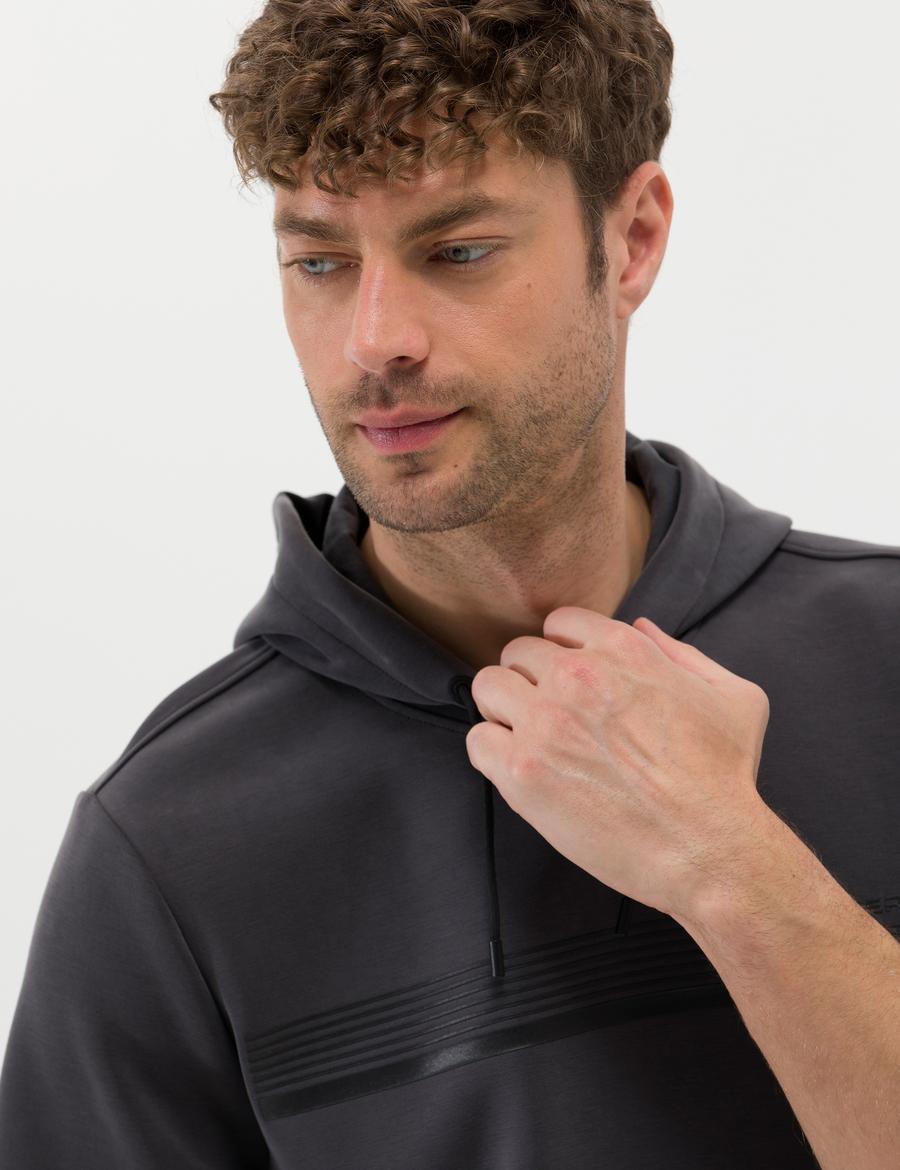 Antrasit Kısa Kollu Sweatshirt