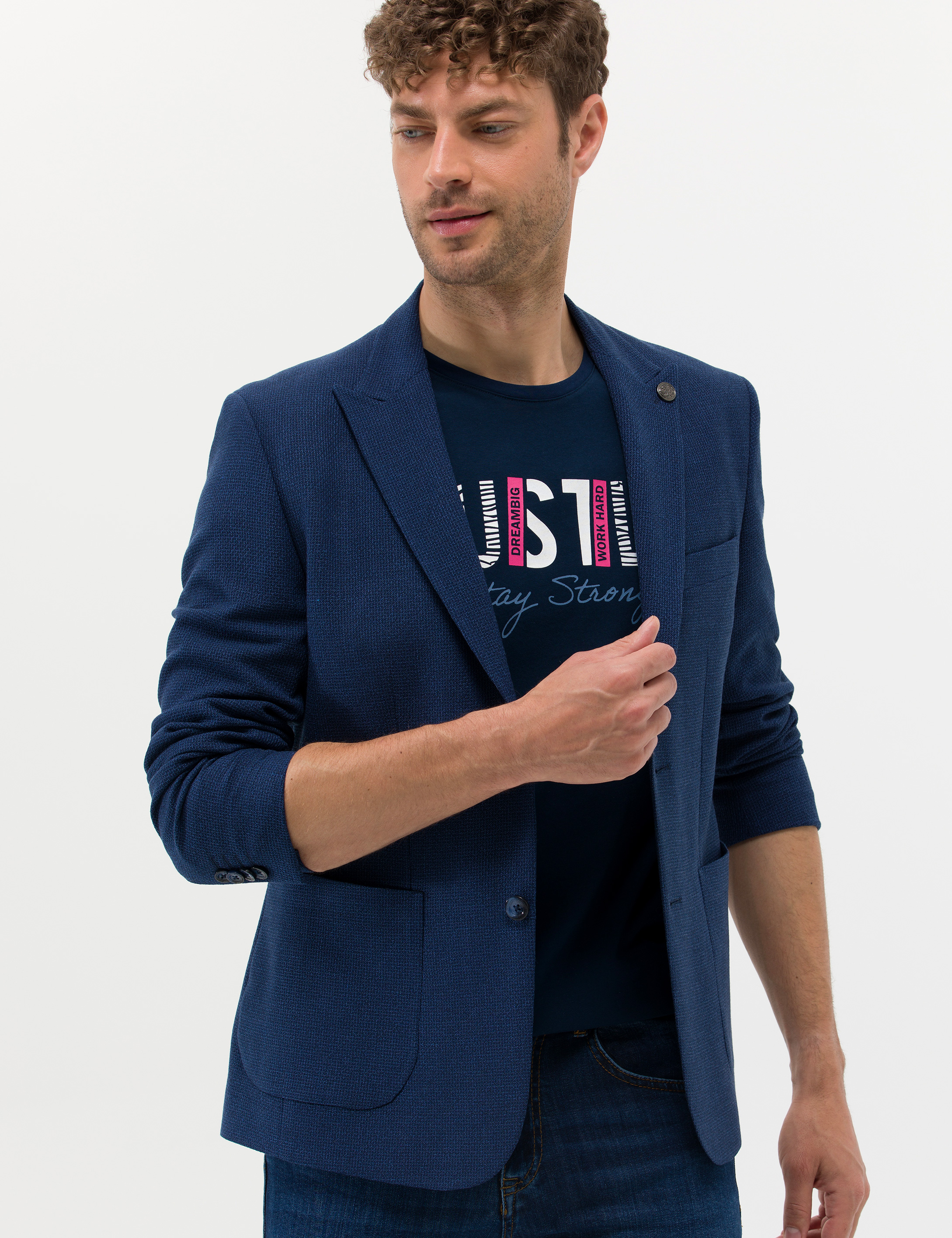 Lacivert Blazer Ceket - Image 2