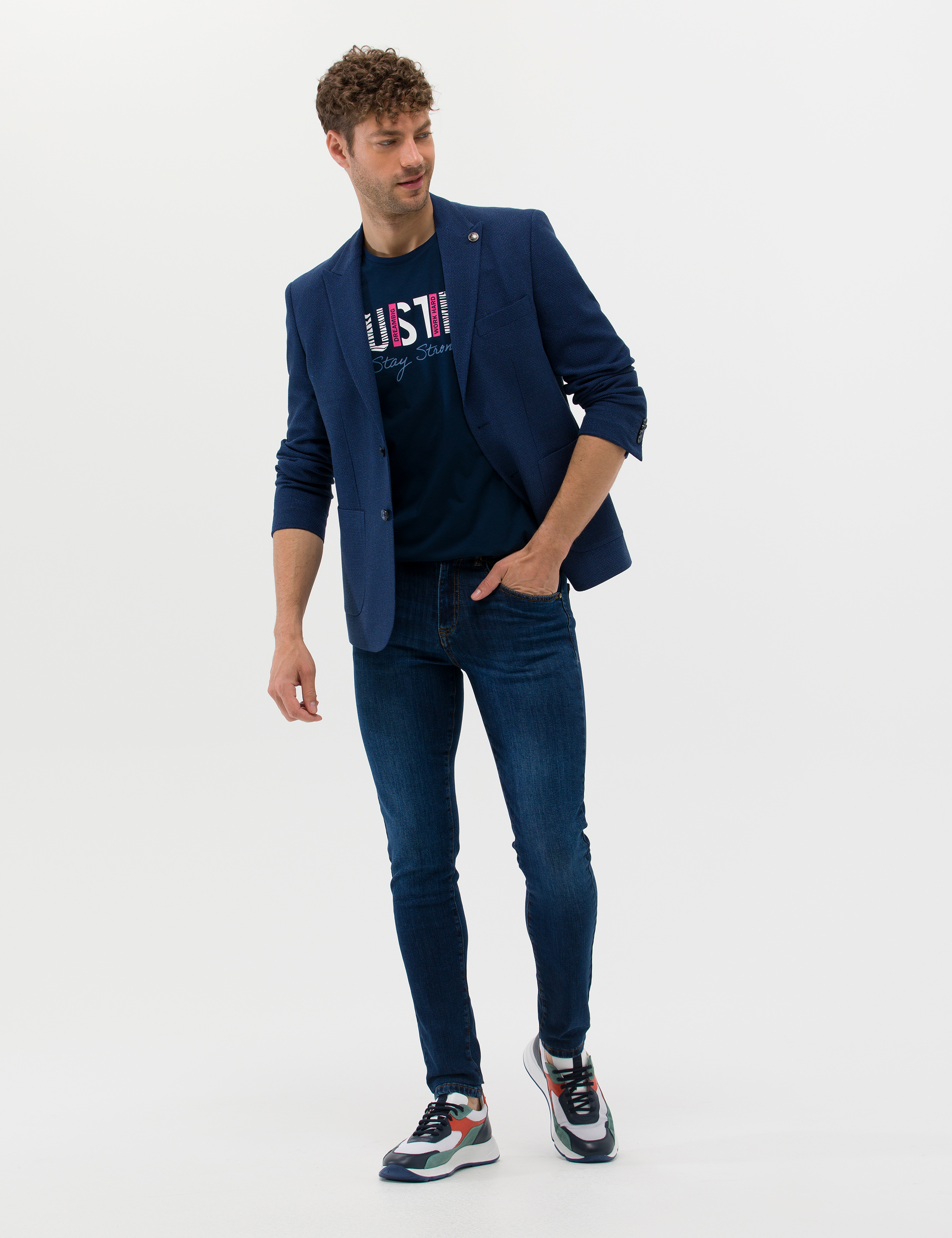 Lacivert Blazer Ceket - Image 3