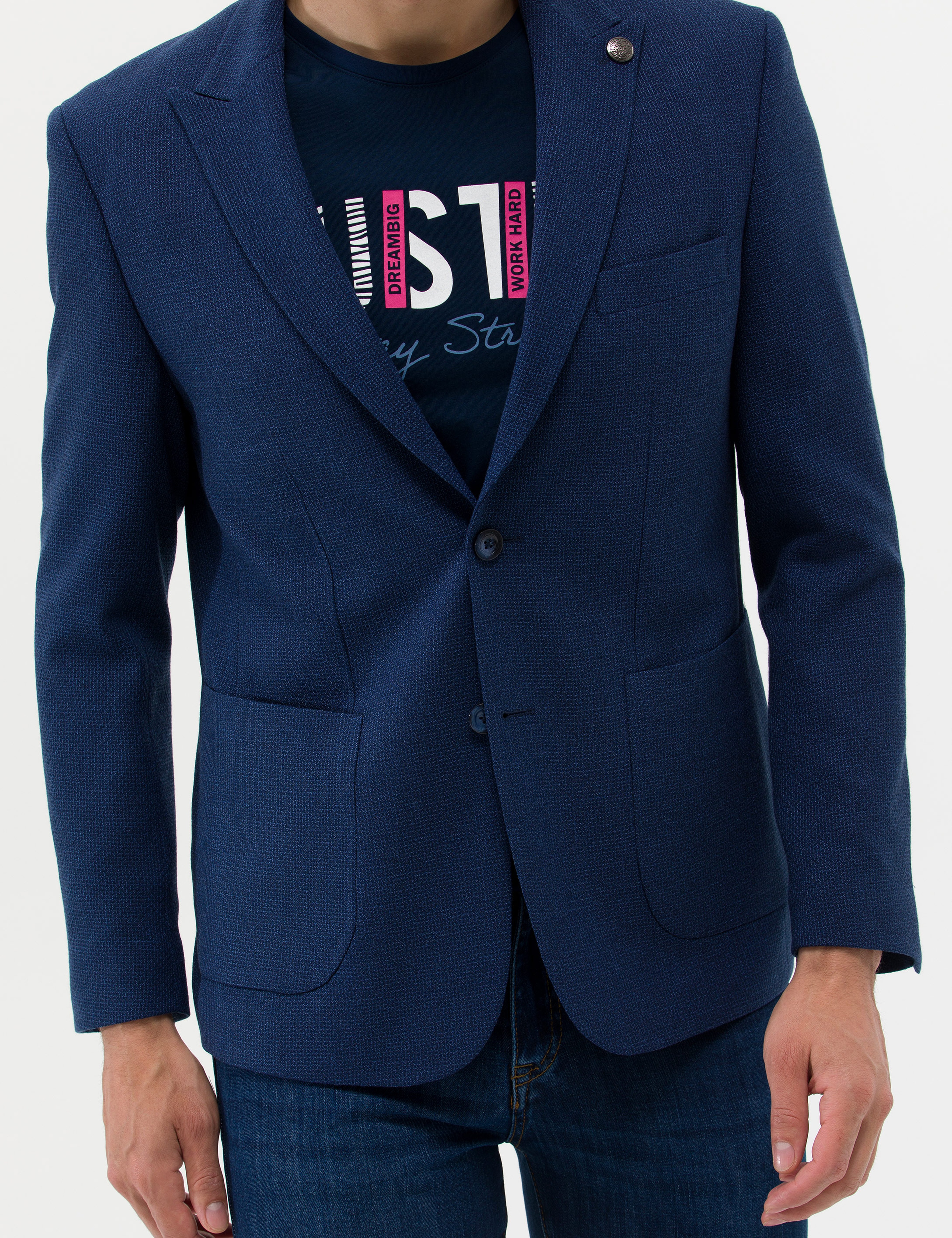 Lacivert Blazer Ceket - Image 4