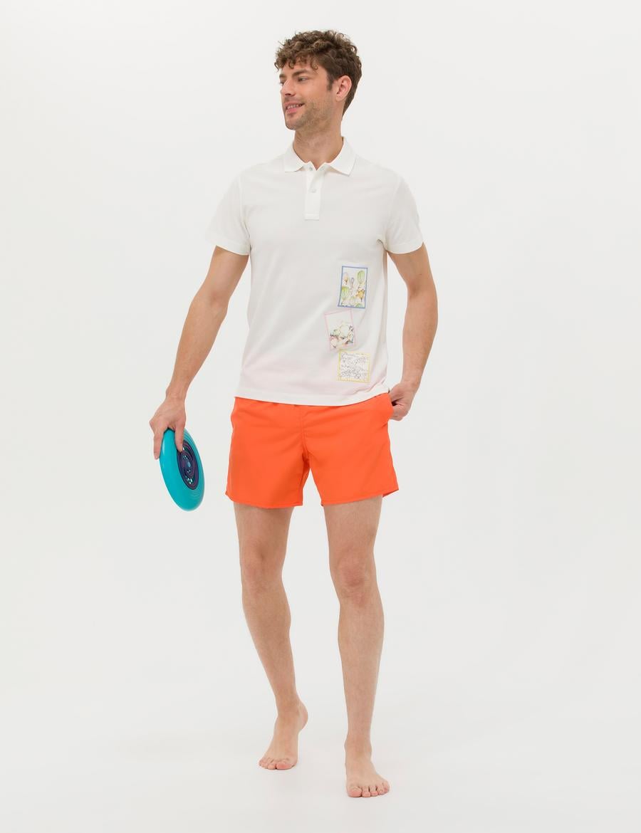 Turuncu Deniz Şortu