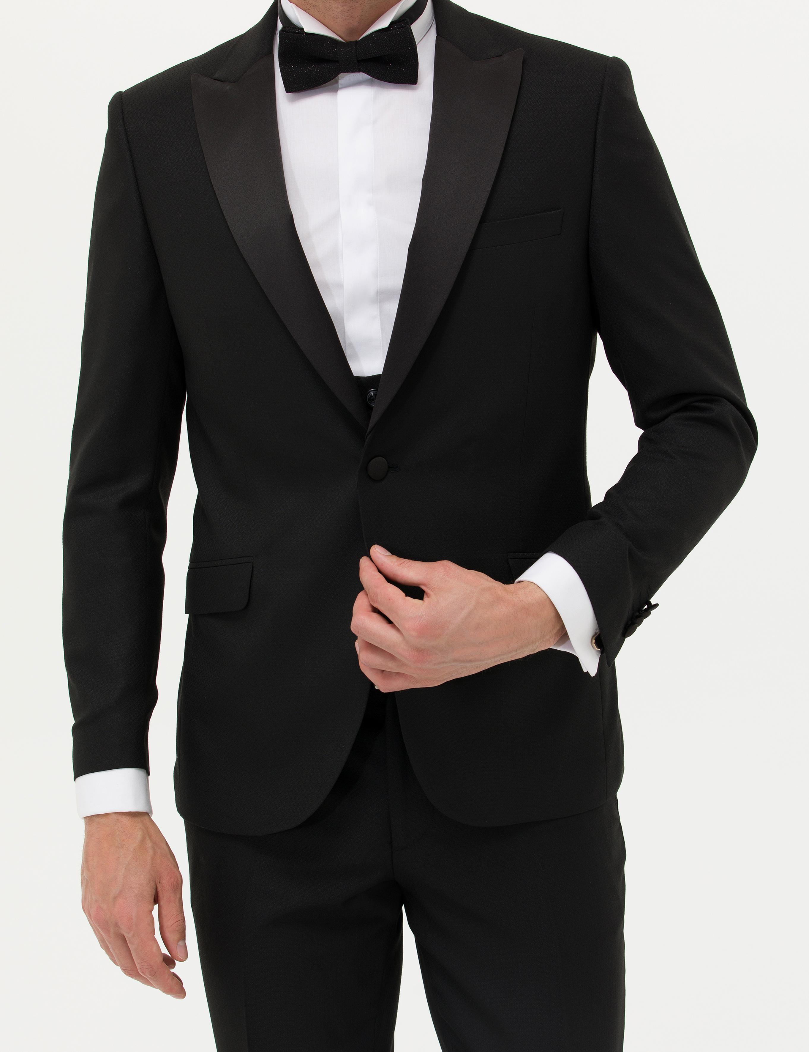 Siyah Yelekli Smokin Damatlık