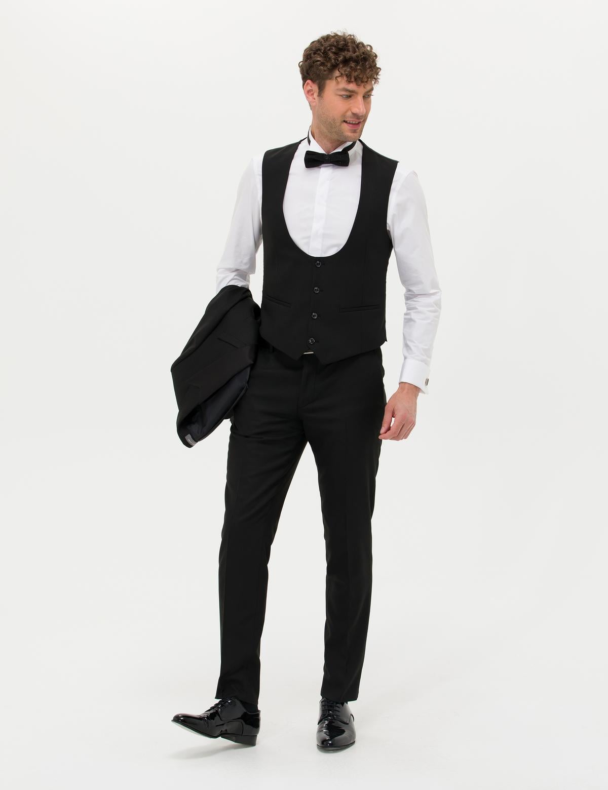 Siyah Yelekli Smokin Damatlık - 50265142014