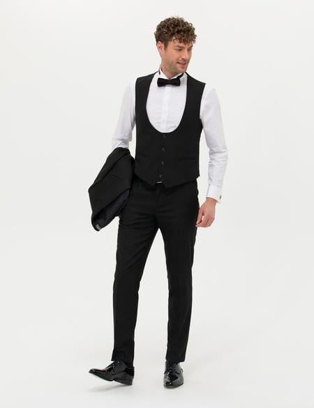 Siyah Yelekli Smokin Damatlık - 50265142014