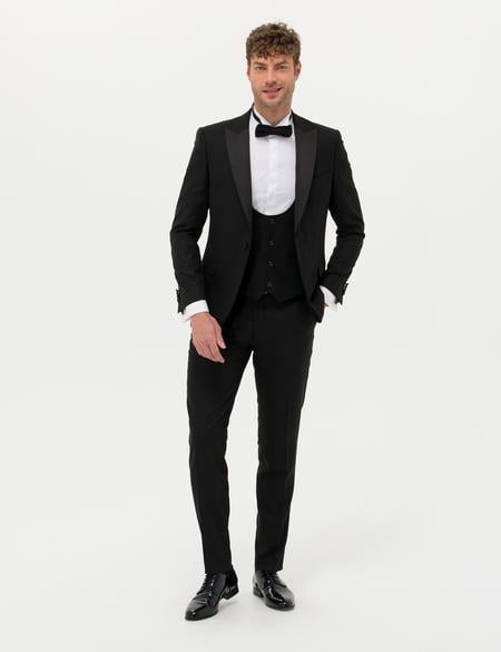 Siyah Yelekli Smokin Damatlık - 50265142014