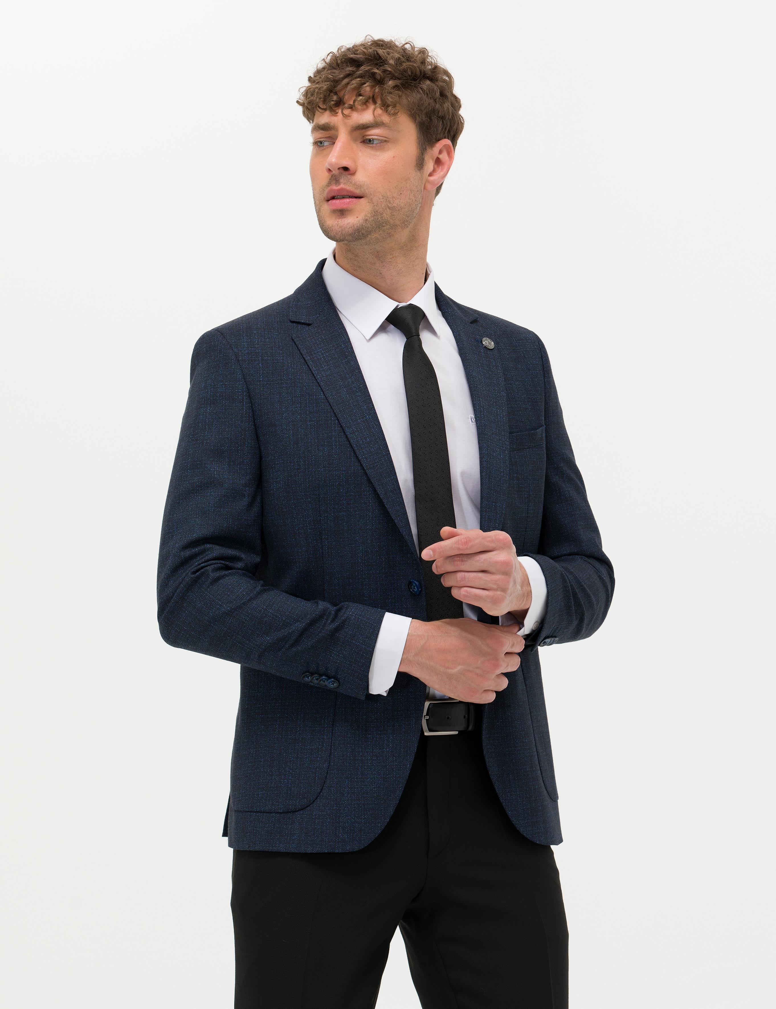 Lacivert Klasik Blazer Ekstra Slim Fit Ceket