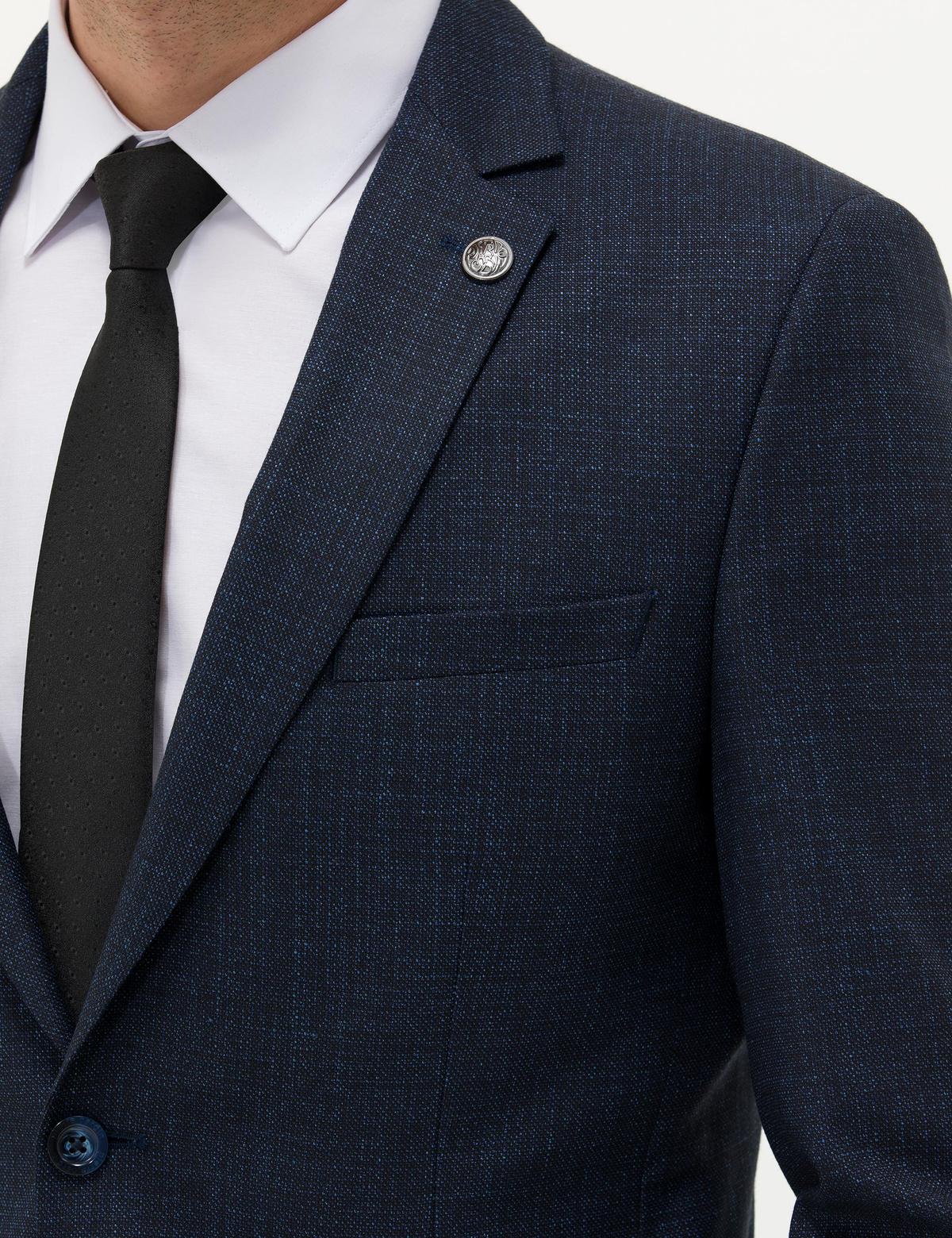 Lacivert Klasik Blazer Ekstra Slim Fit Ceket - 50274783005