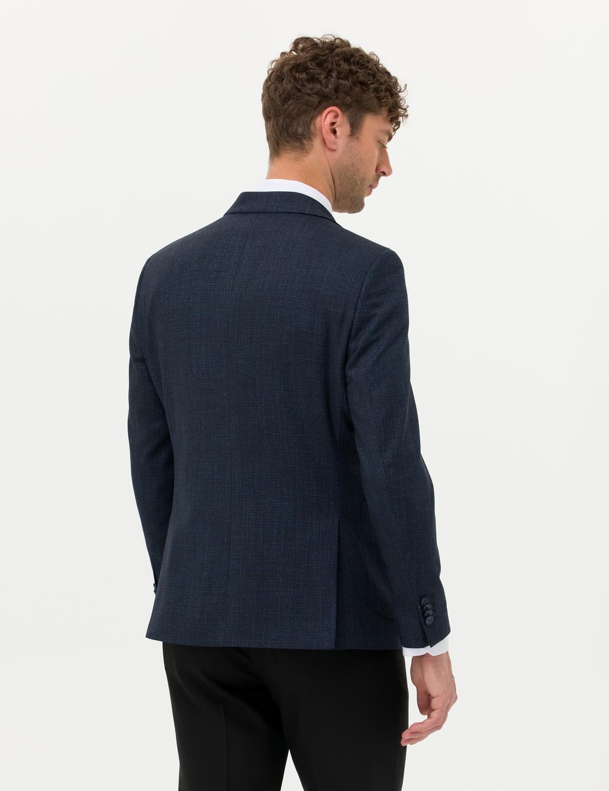 Lacivert Klasik Blazer Ekstra Slim Fit Ceket - 50274783005