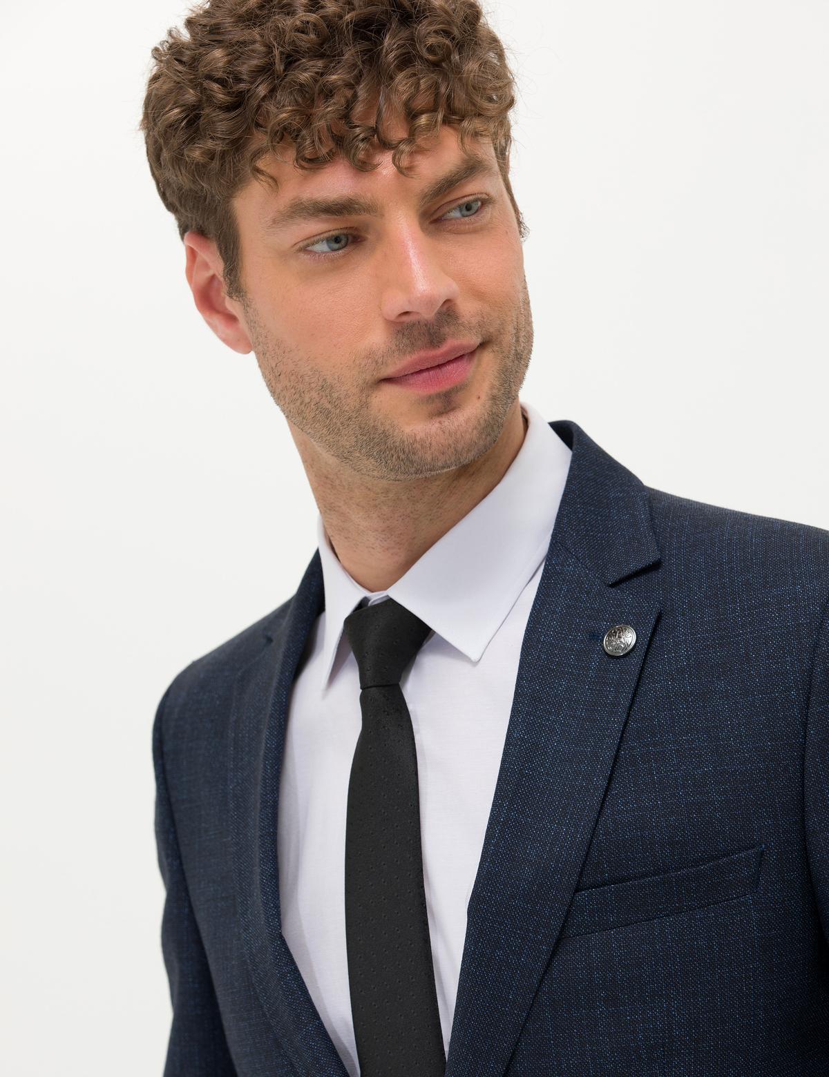 Lacivert Klasik Blazer Ekstra Slim Fit Ceket - 50274783005