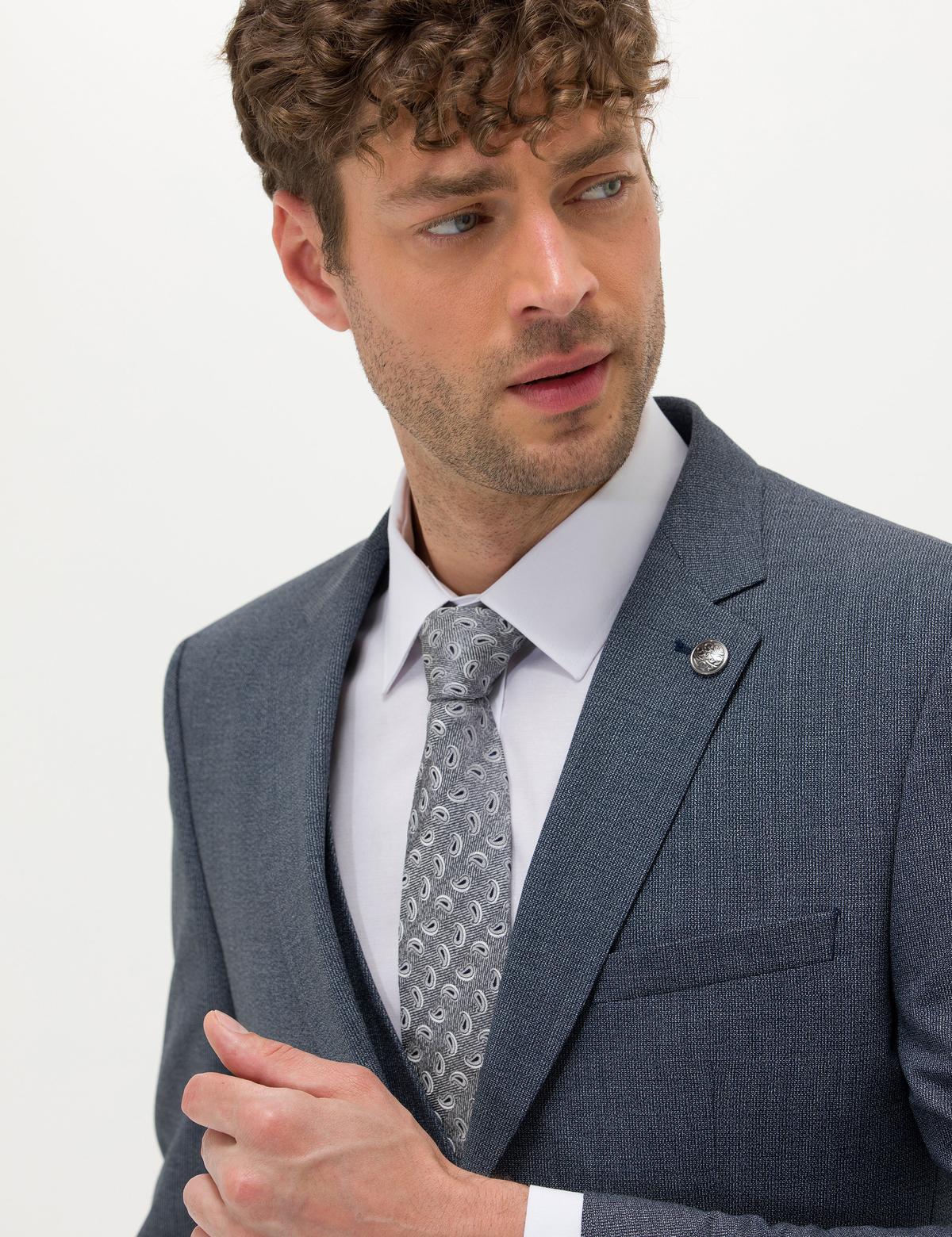 Lacivert Yelekli Takım Elbise - 50264894005