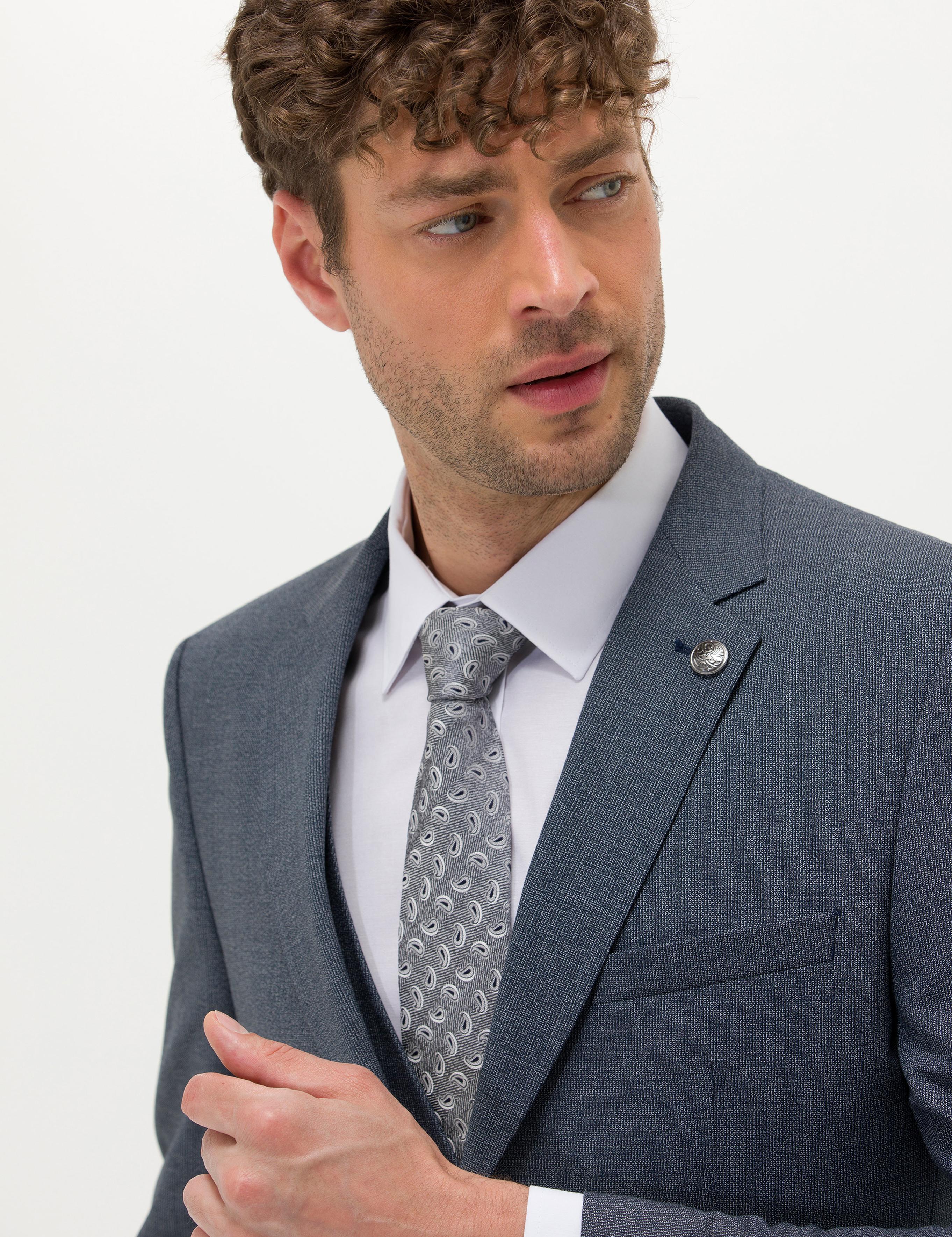 Lacivert Yelekli Takım Elbise