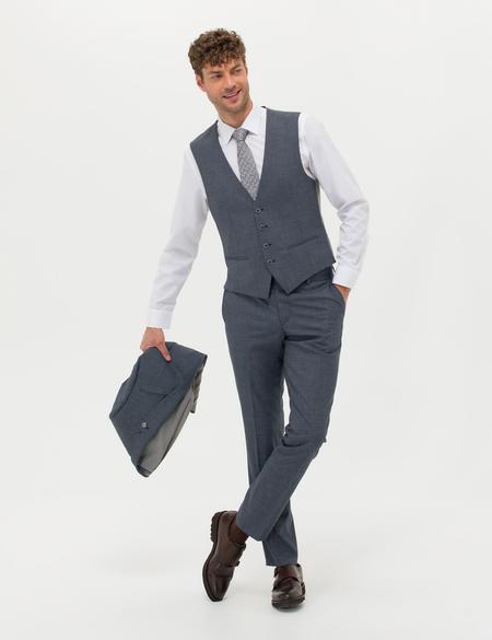 Lacivert Yelekli Takım Elbise - 50264894005