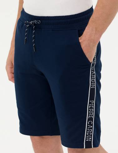 Lacivert Slim Fit Örme Şort