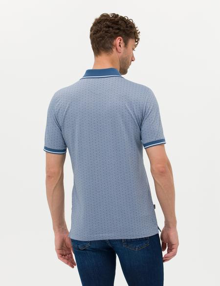 Koyu Mavi Regular Fit Baskılı Polo Yaka Tişört - 50264575053