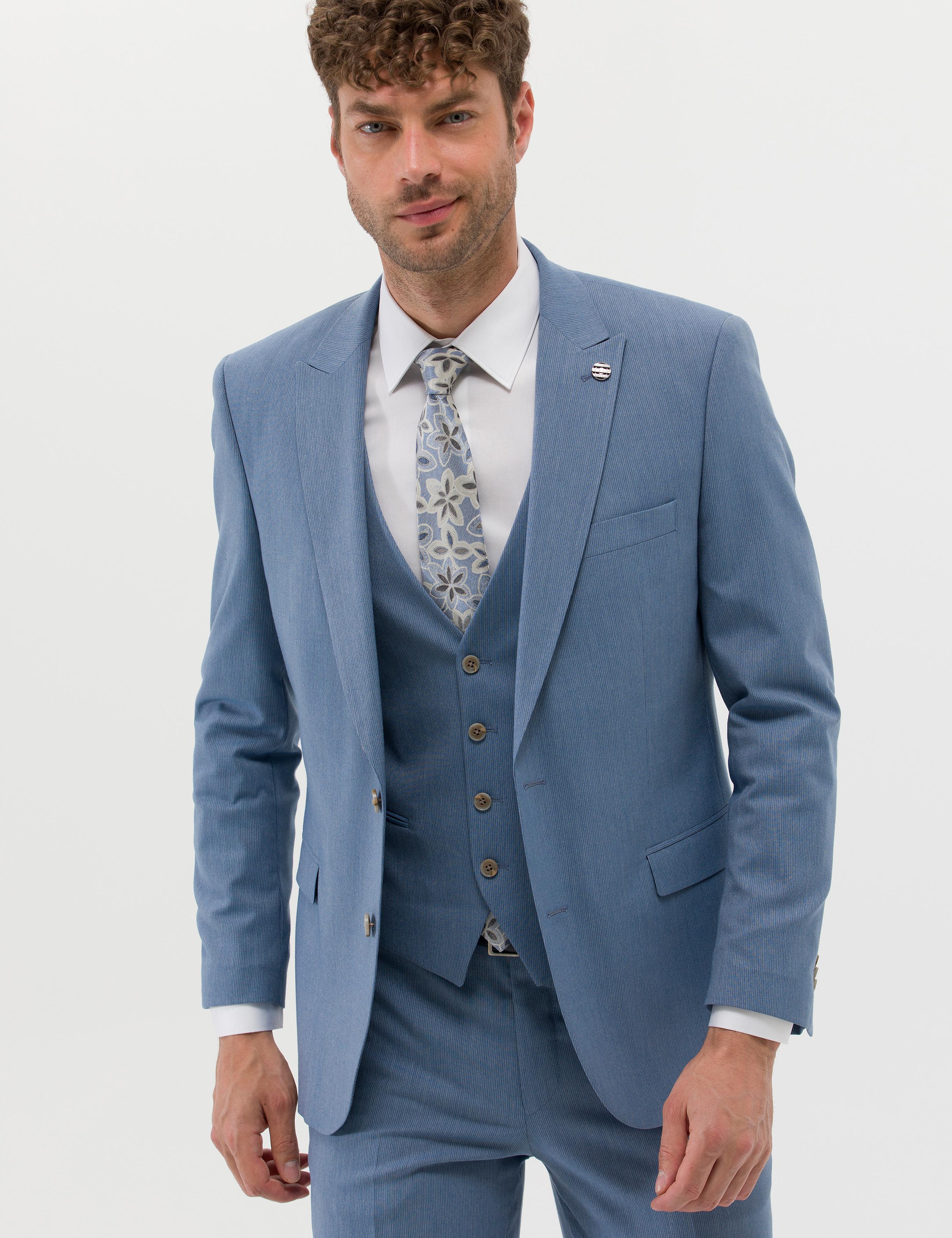 Mavi Ekstra Slim Fit Yelekli Takım Elbise