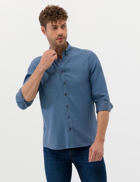 Lacivert Slim Fit Uzun Kollu Gömlek - 50265762026