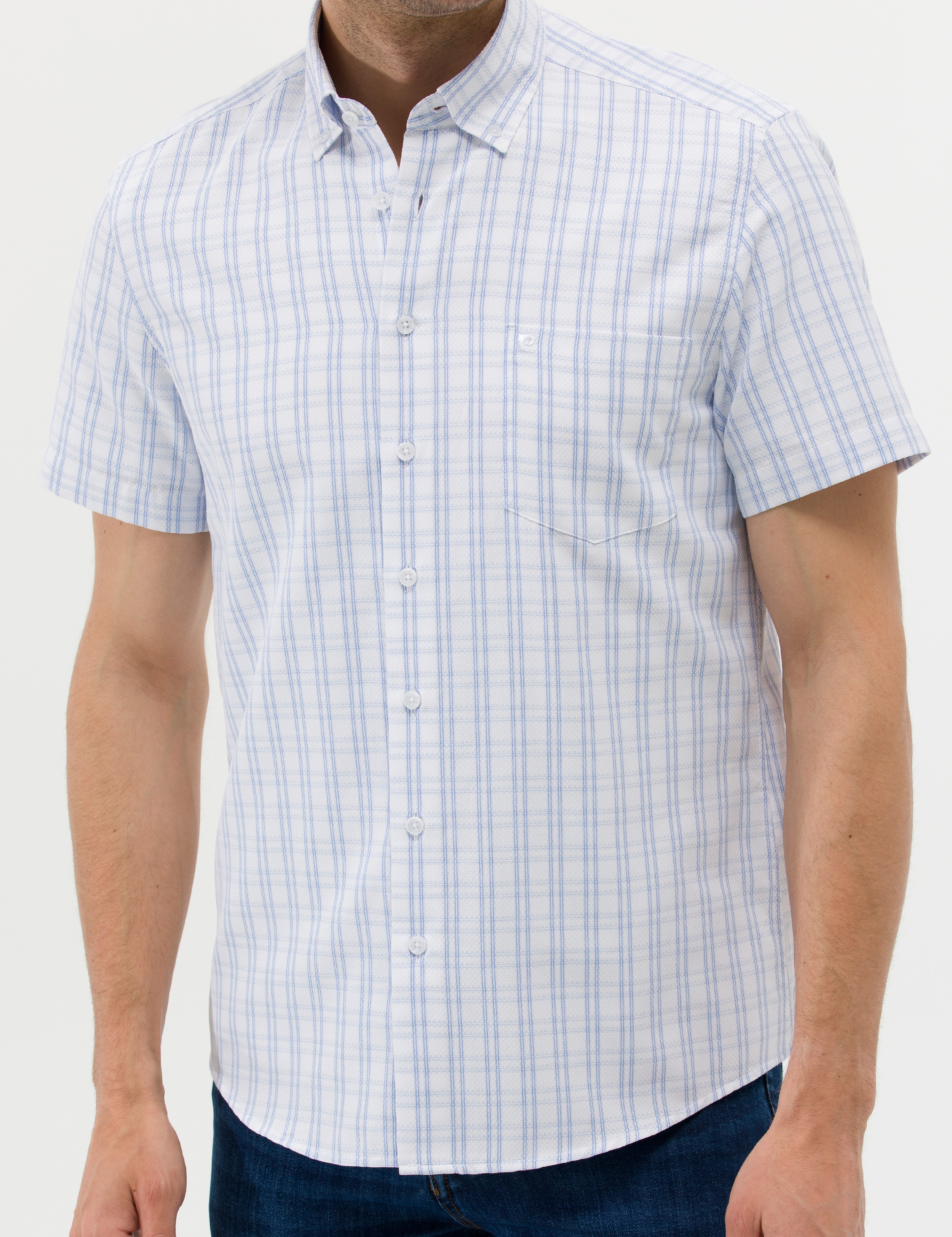 Mavi Regular Fit Kısa Kollu Gömlek - Image 6