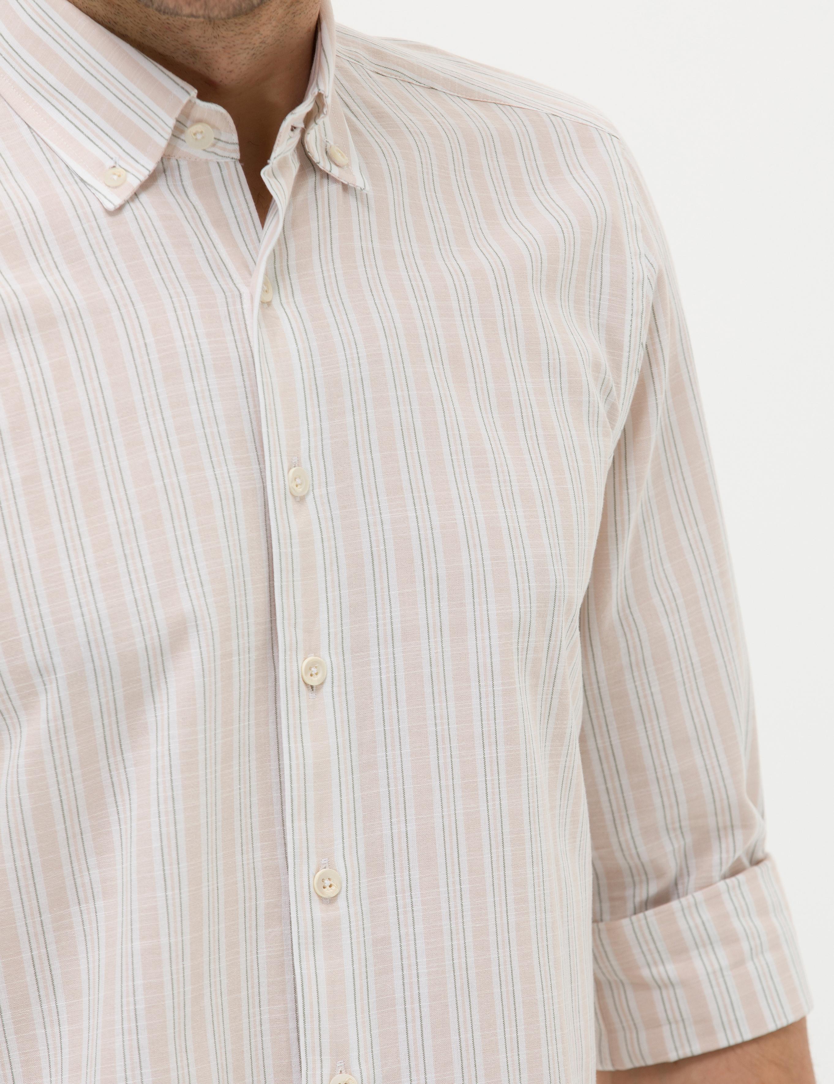 Haki Regular Fit Uzun Kollu Gömlek