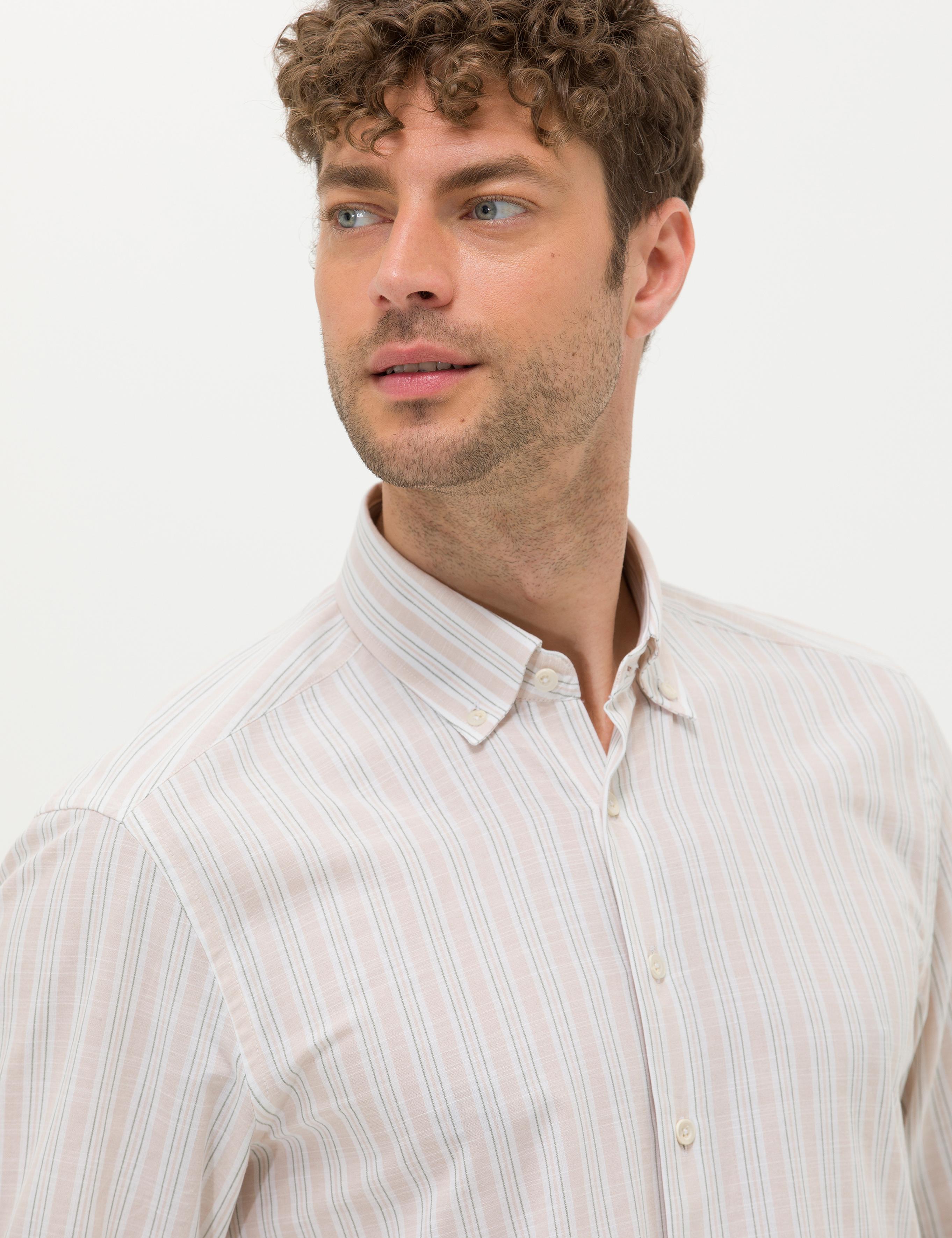 Haki Regular Fit Uzun Kollu Gömlek