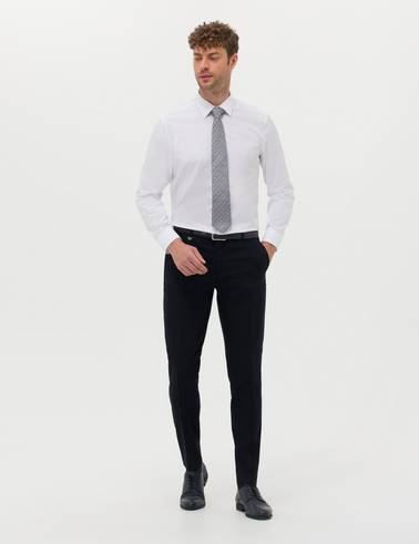 Lacivert Ex. Slim Fit Kumaş Pantolon