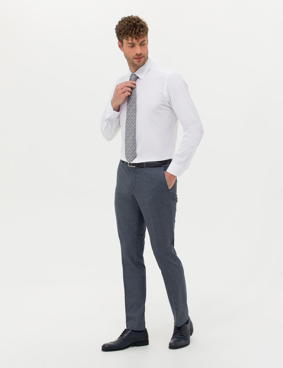 Lacivert Slim Fit Kumaş Pantolon - 50268928008