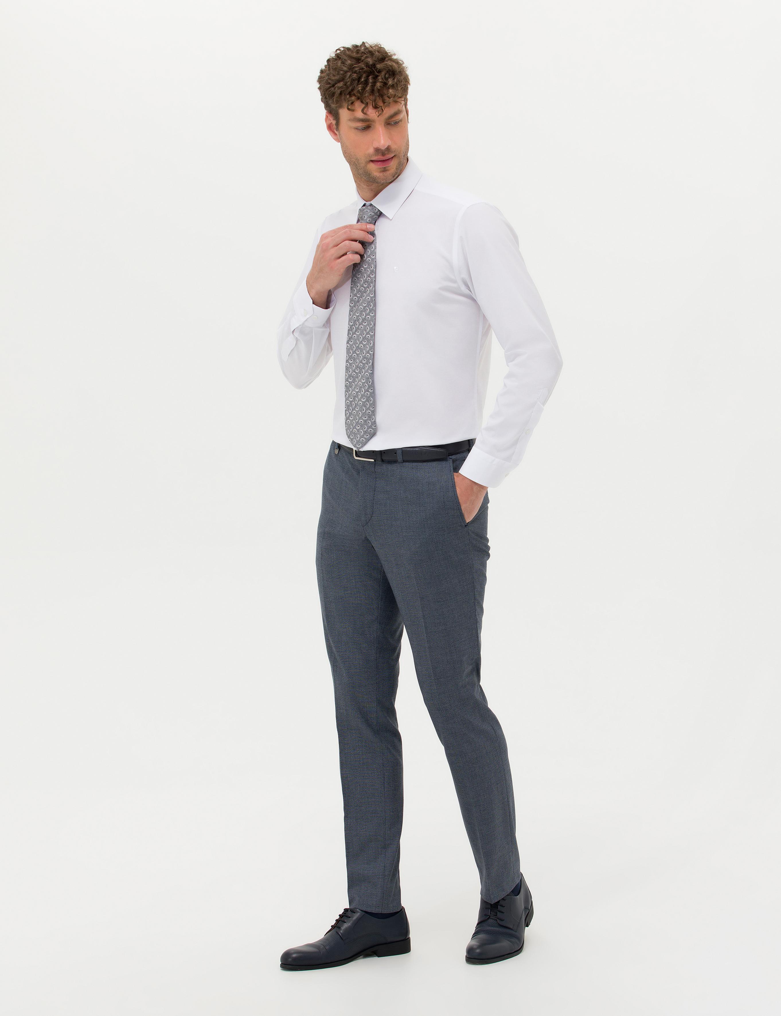 Lacivert Slim Fit Kumaş Pantolon