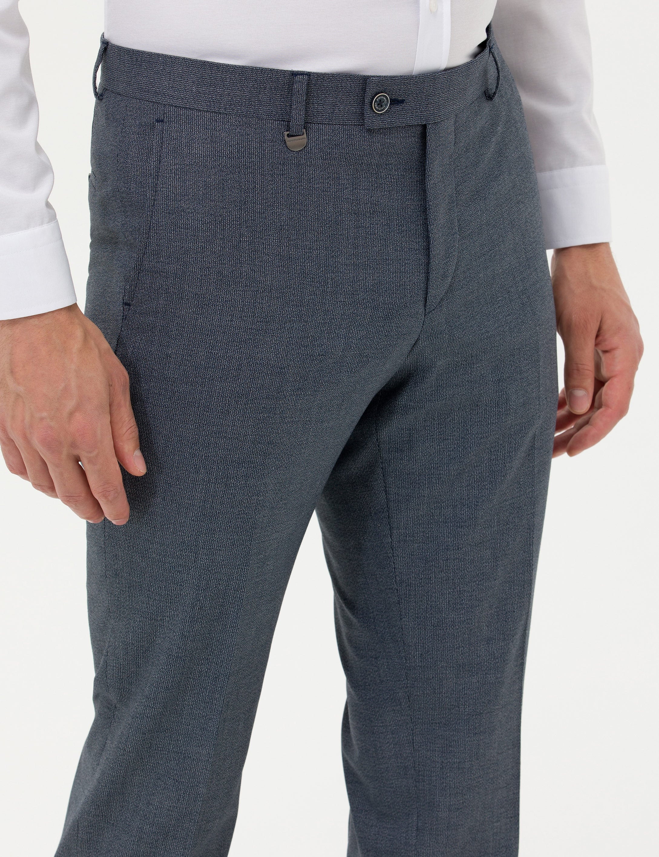 Lacivert Slim Fit Kumaş Pantolon