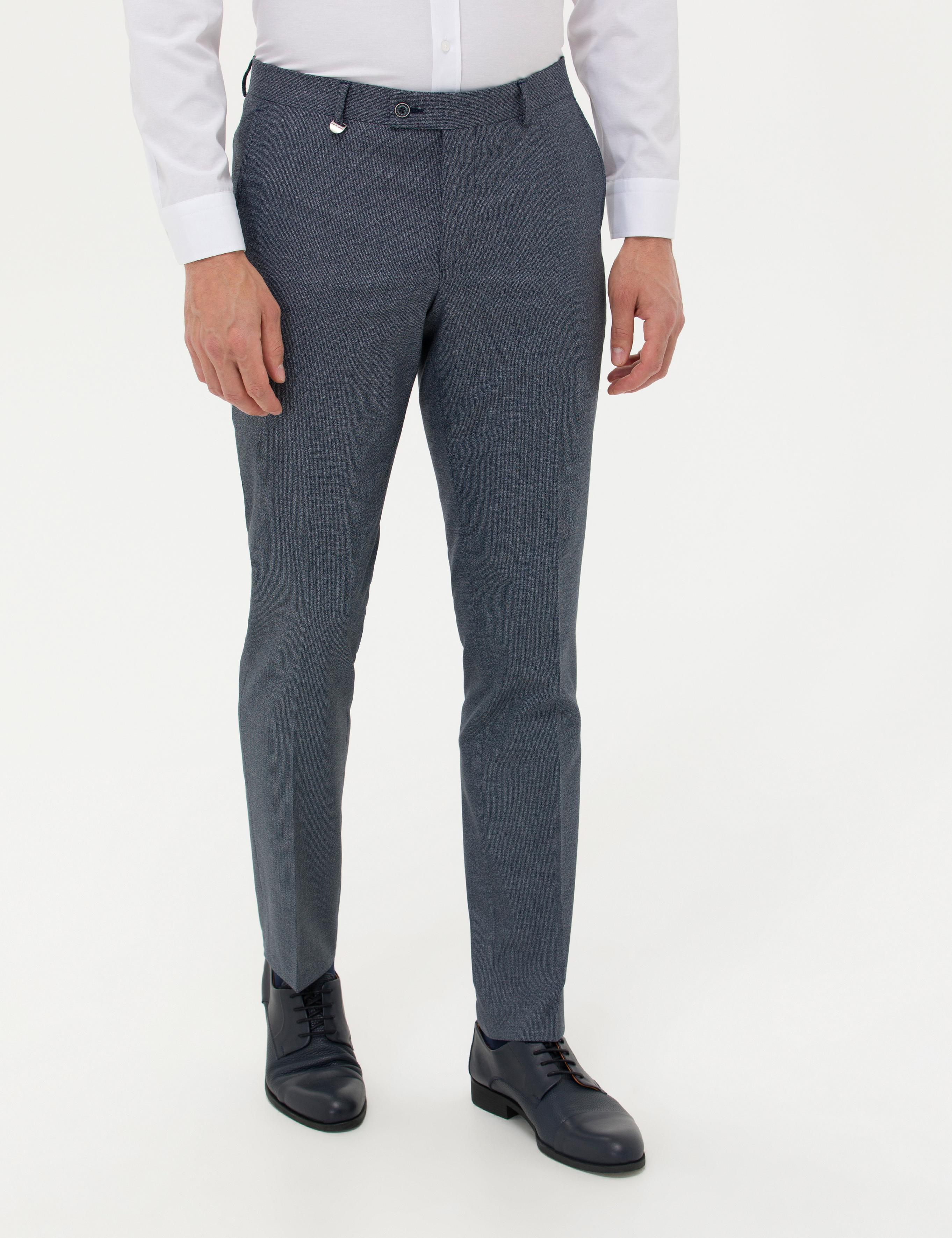 Lacivert Slim Fit Kumaş Pantolon