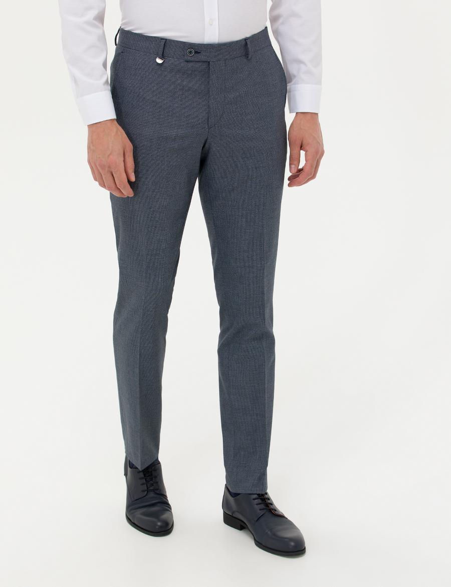 Lacivert Slim Fit Kumaş Pantolon