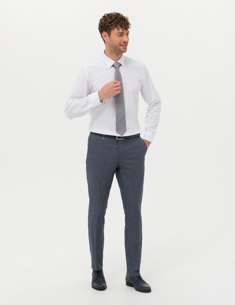 Lacivert Slim Fit Kumaş Pantolon