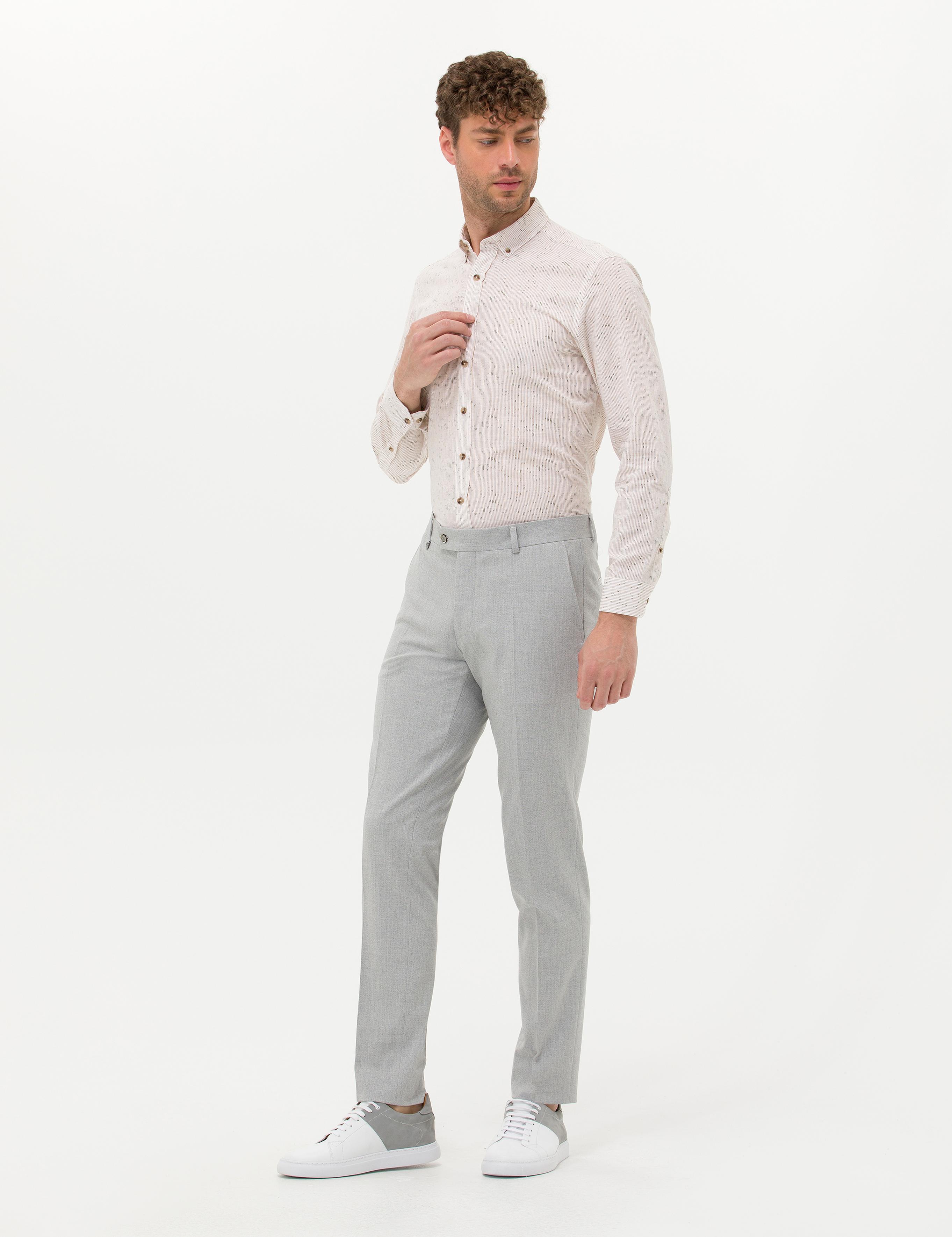 Açık Gri Kumaş Pantolon