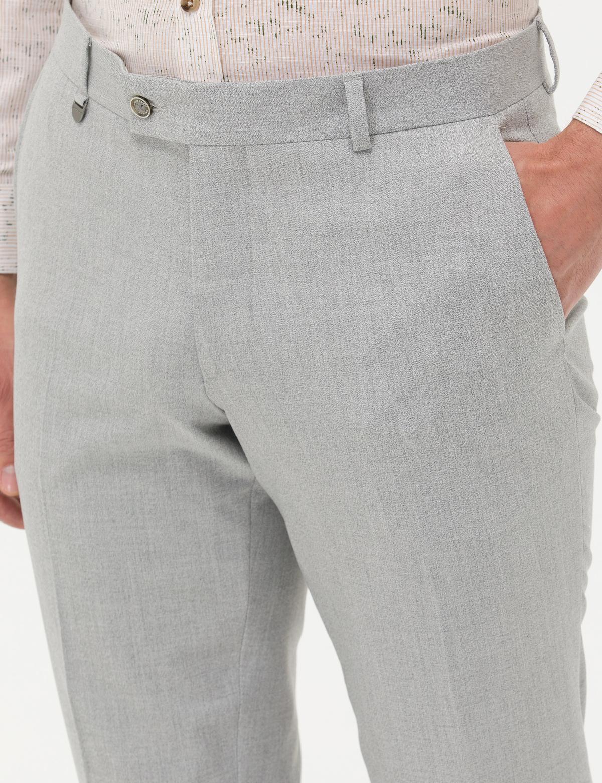 Açık Gri Kumaş Pantolon - 50274444108