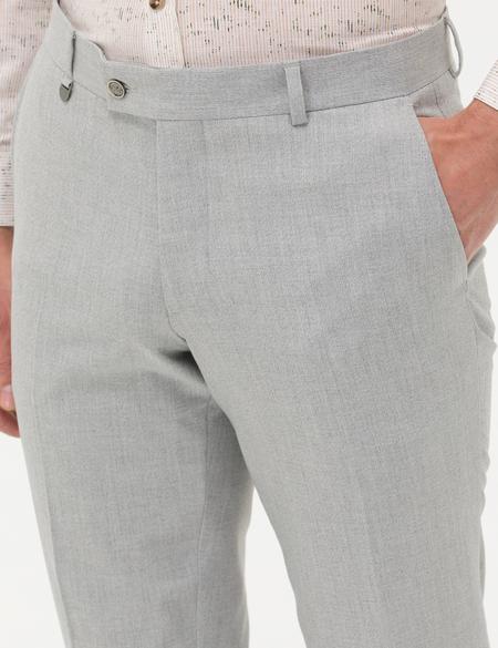 Açık Gri Kumaş Pantolon - 50274444108