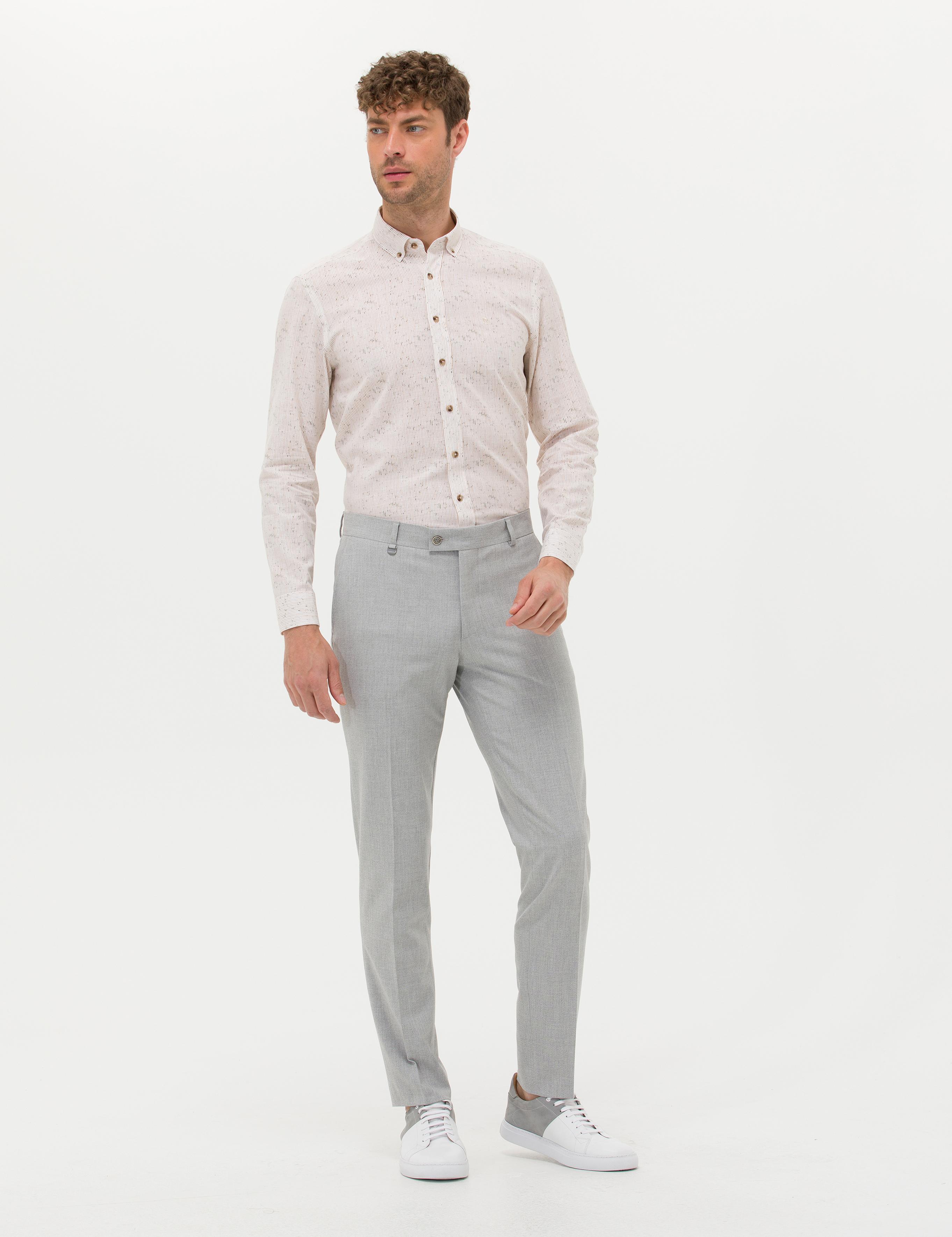 Açık Gri Kumaş Pantolon