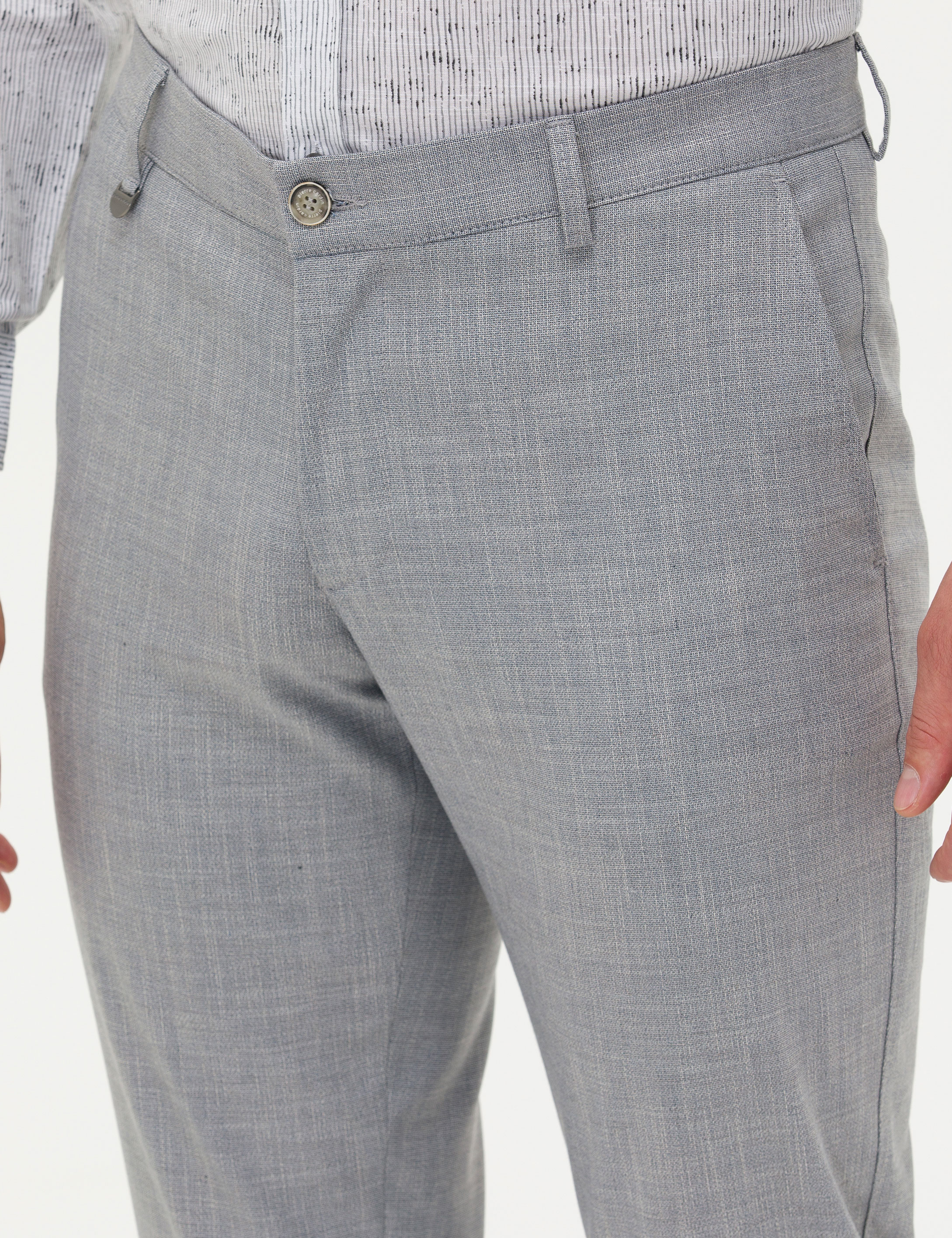 Gri Klasik Pantolon - Image 5