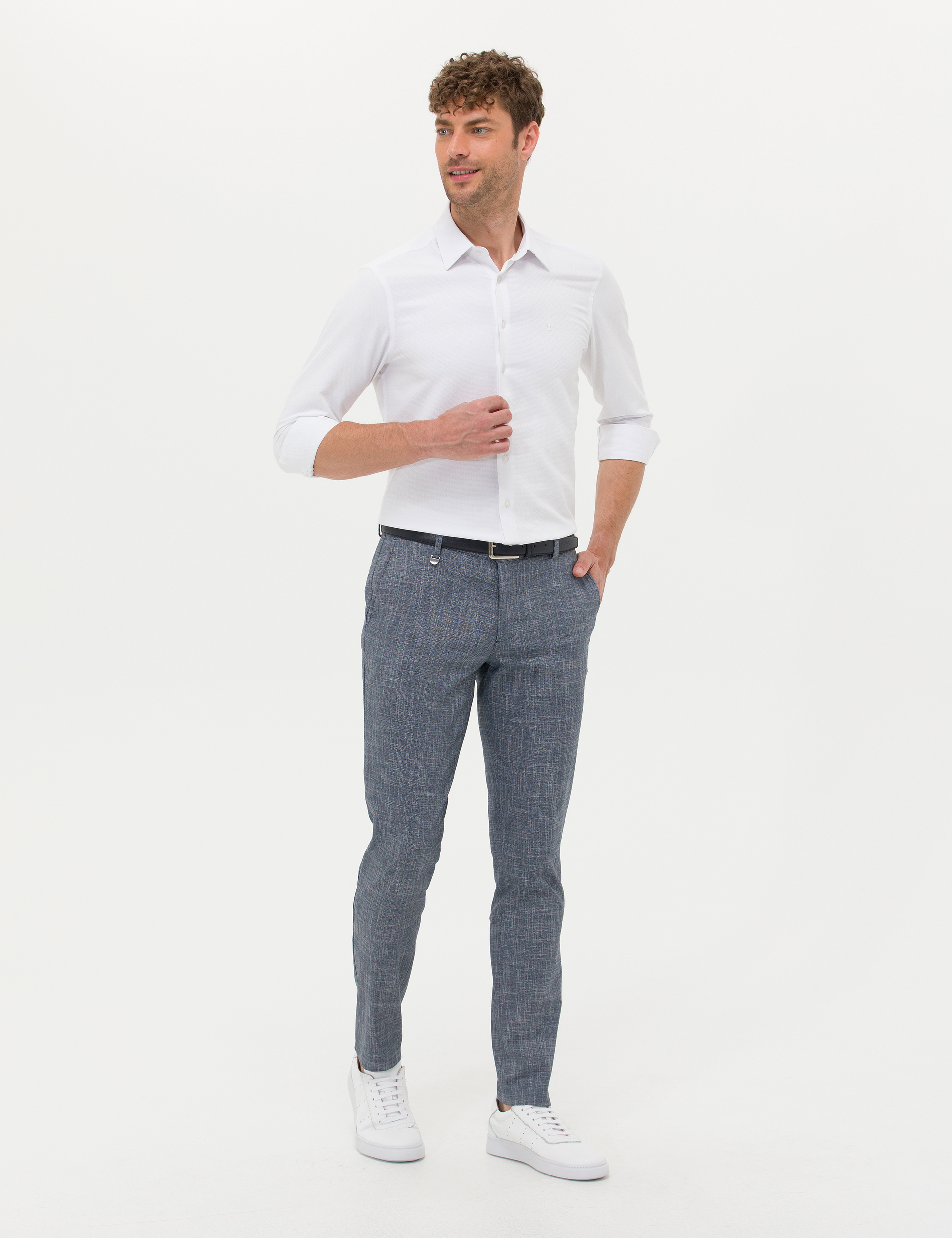 Koyu Mavi Klasik Pantolon - Image 3