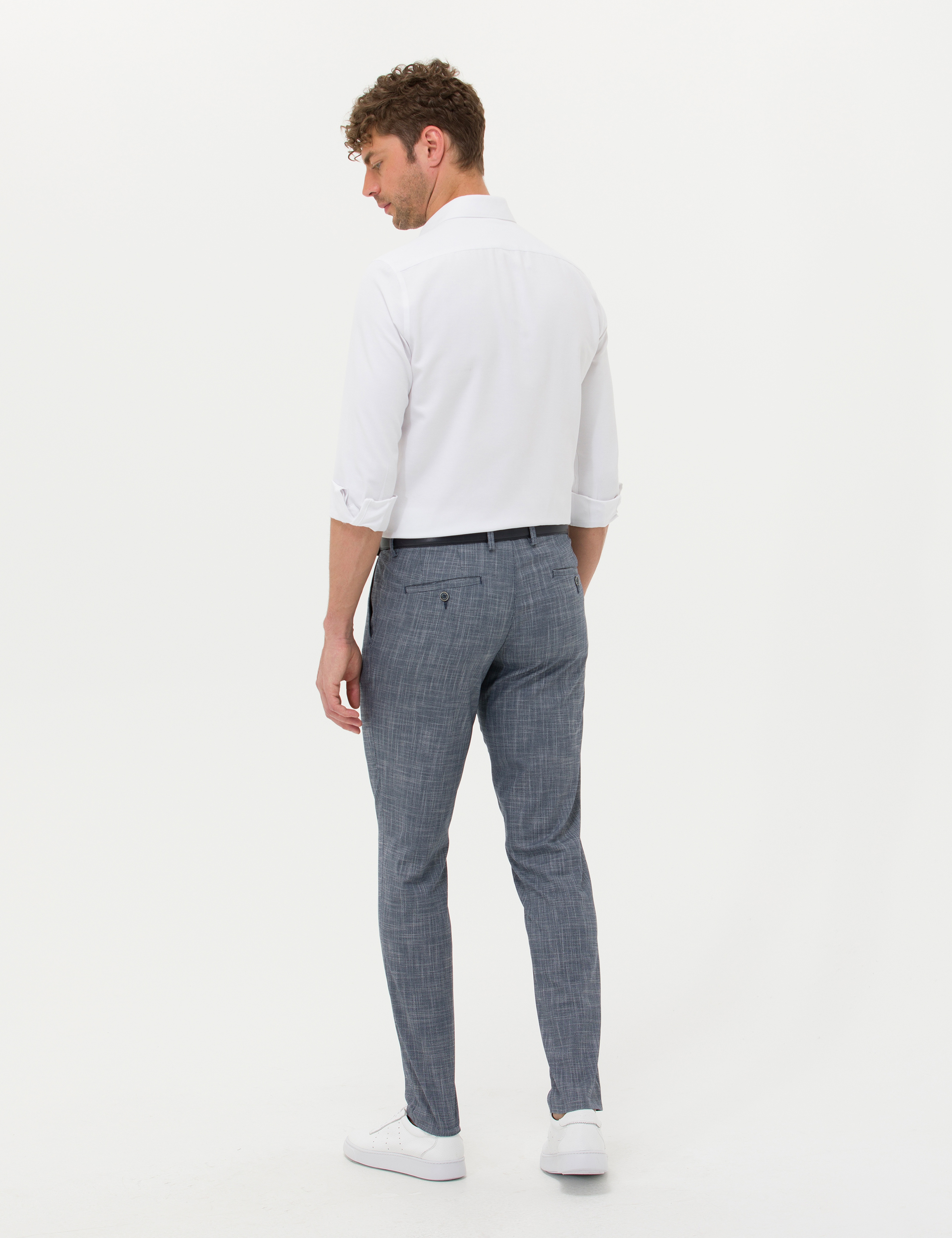 Koyu Mavi Klasik Pantolon - Image 4