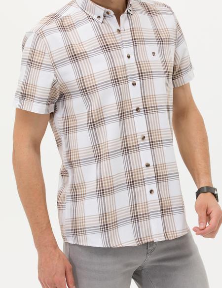 Kahverengi Regular Fit Kısa Kollu Gömlek - 50272370006