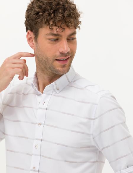 Bej Slim Fit Uzun Kollu Gömlek - 50272439010