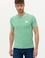 Açık Yeşil Slim Fit Bisiklet Yaka Tişört