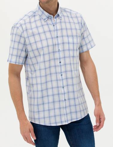 Mavi Regular Fit Kısa Kollu Gömlek