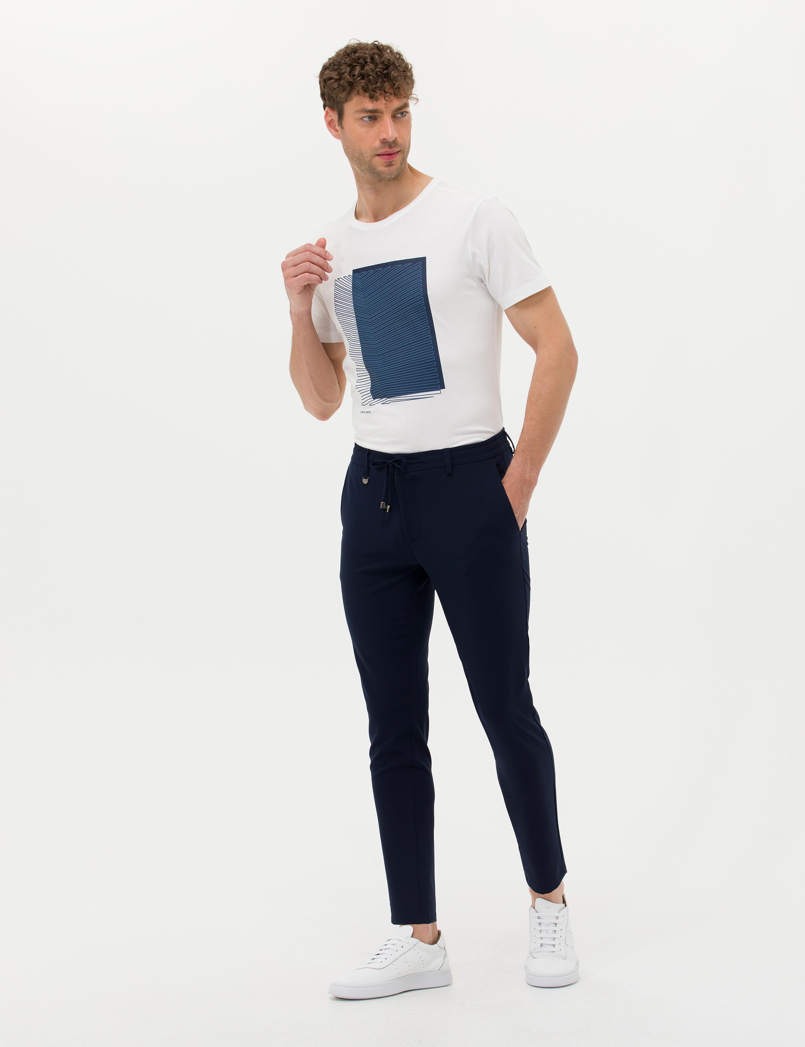 Lacivert Klasik Jogger Pantolon