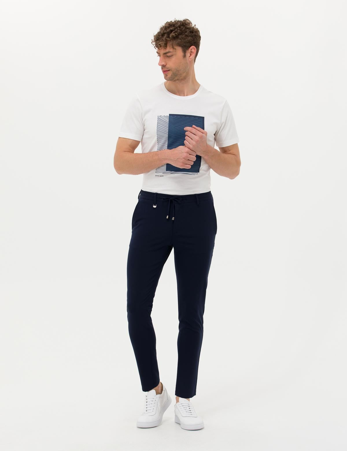 Lacivert Klasik Jogger Pantolon