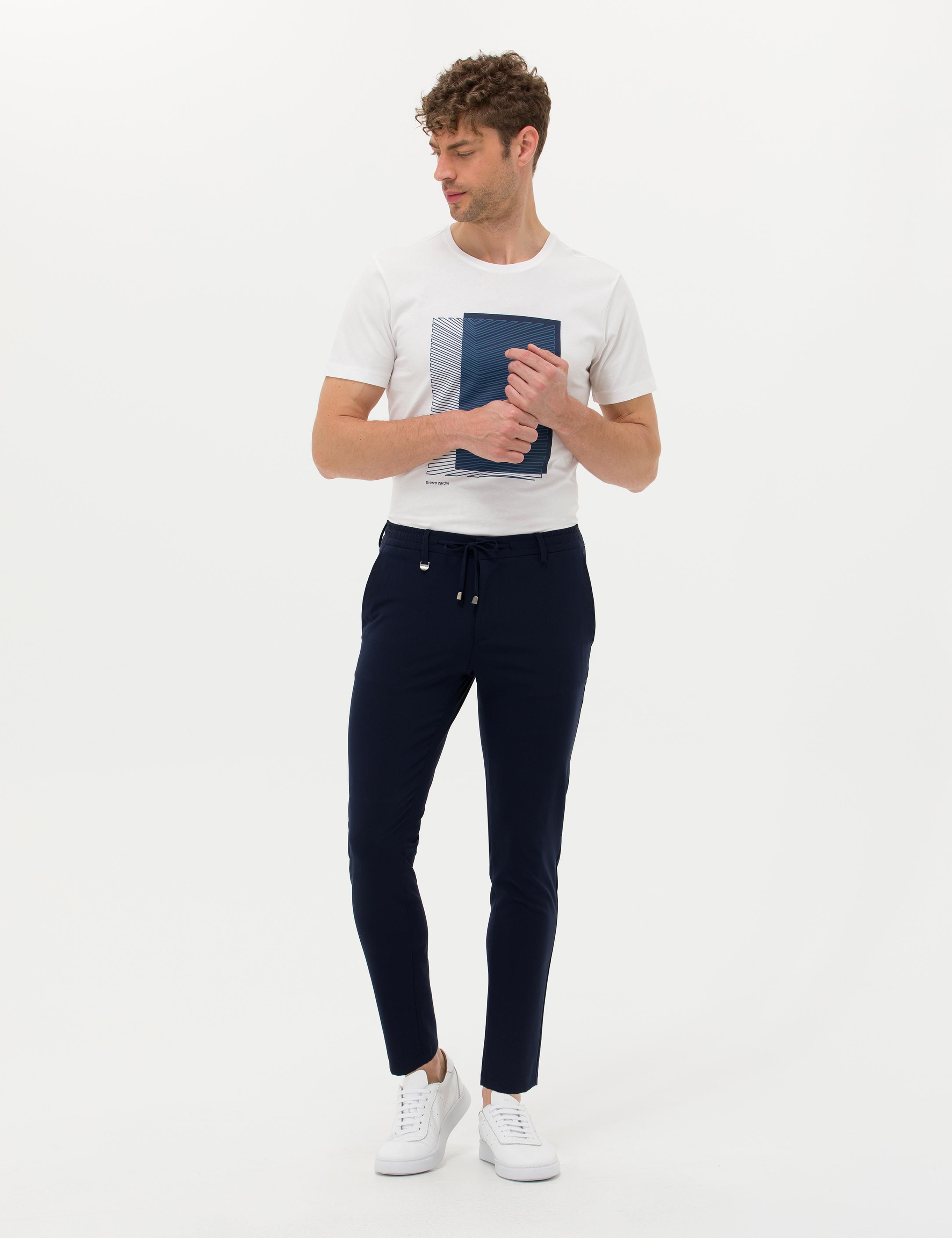 Lacivert Klasik Jogger Pantolon