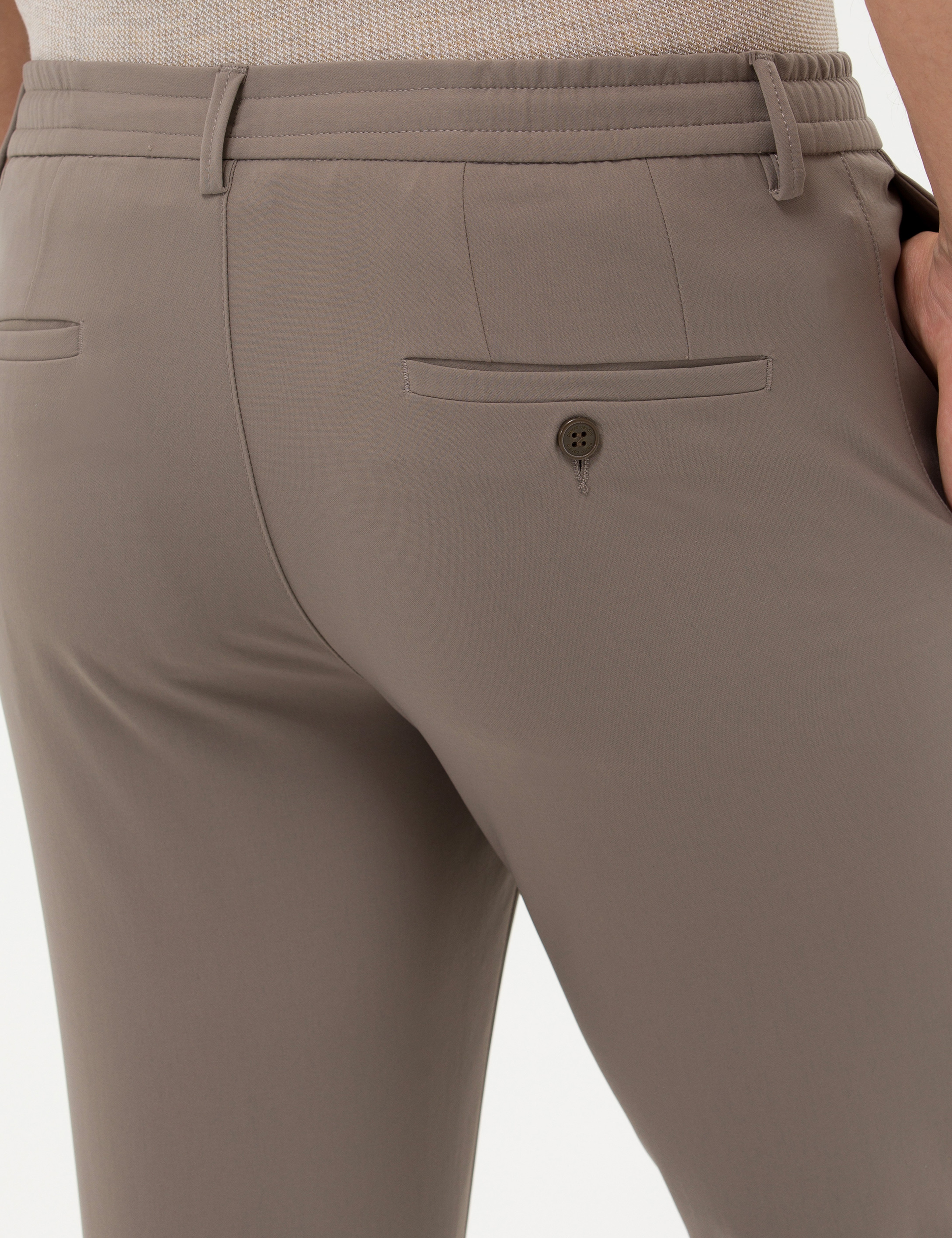 Bej Klasik Jogger Pantolon - Image 7