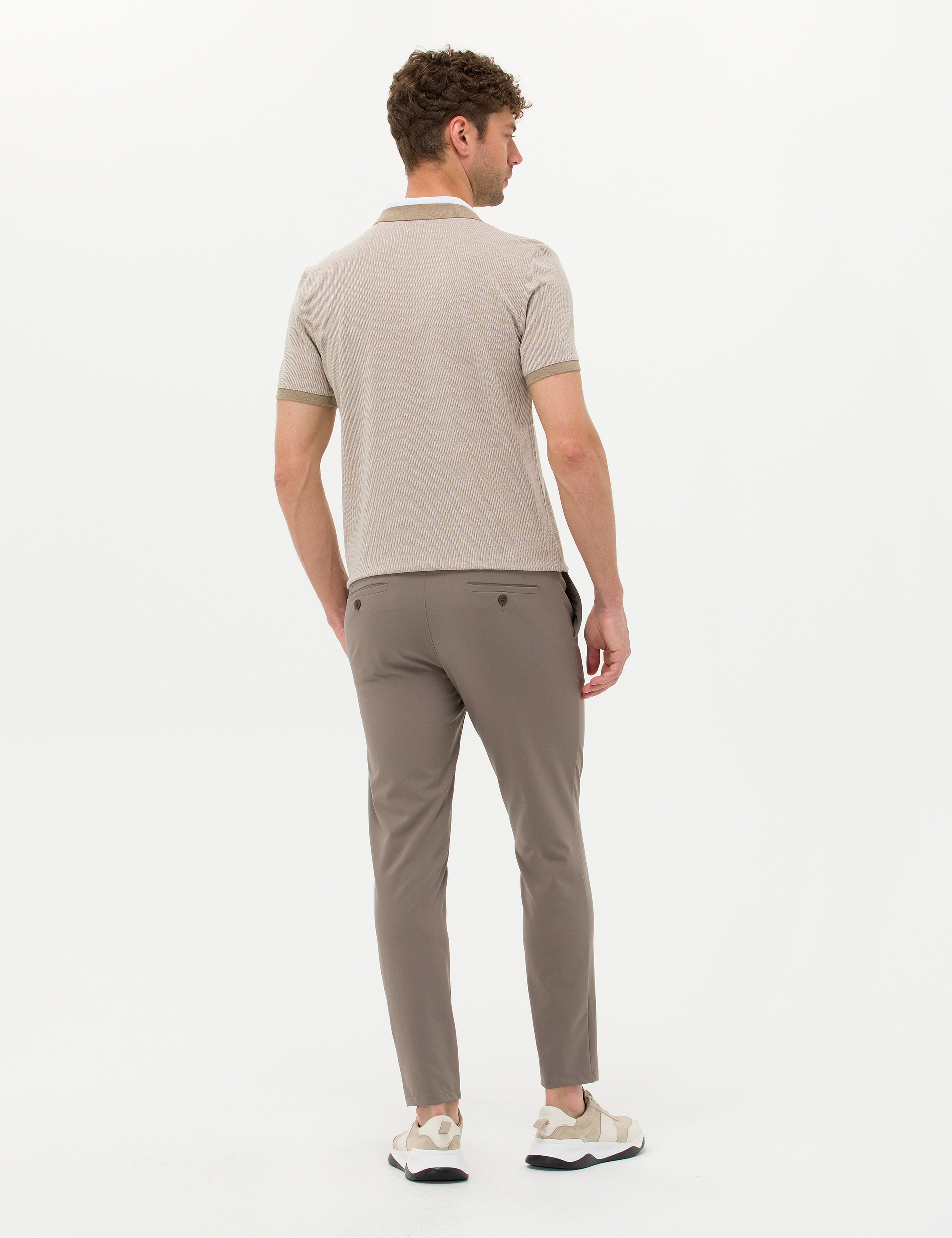 Bej Klasik Jogger Pantolon