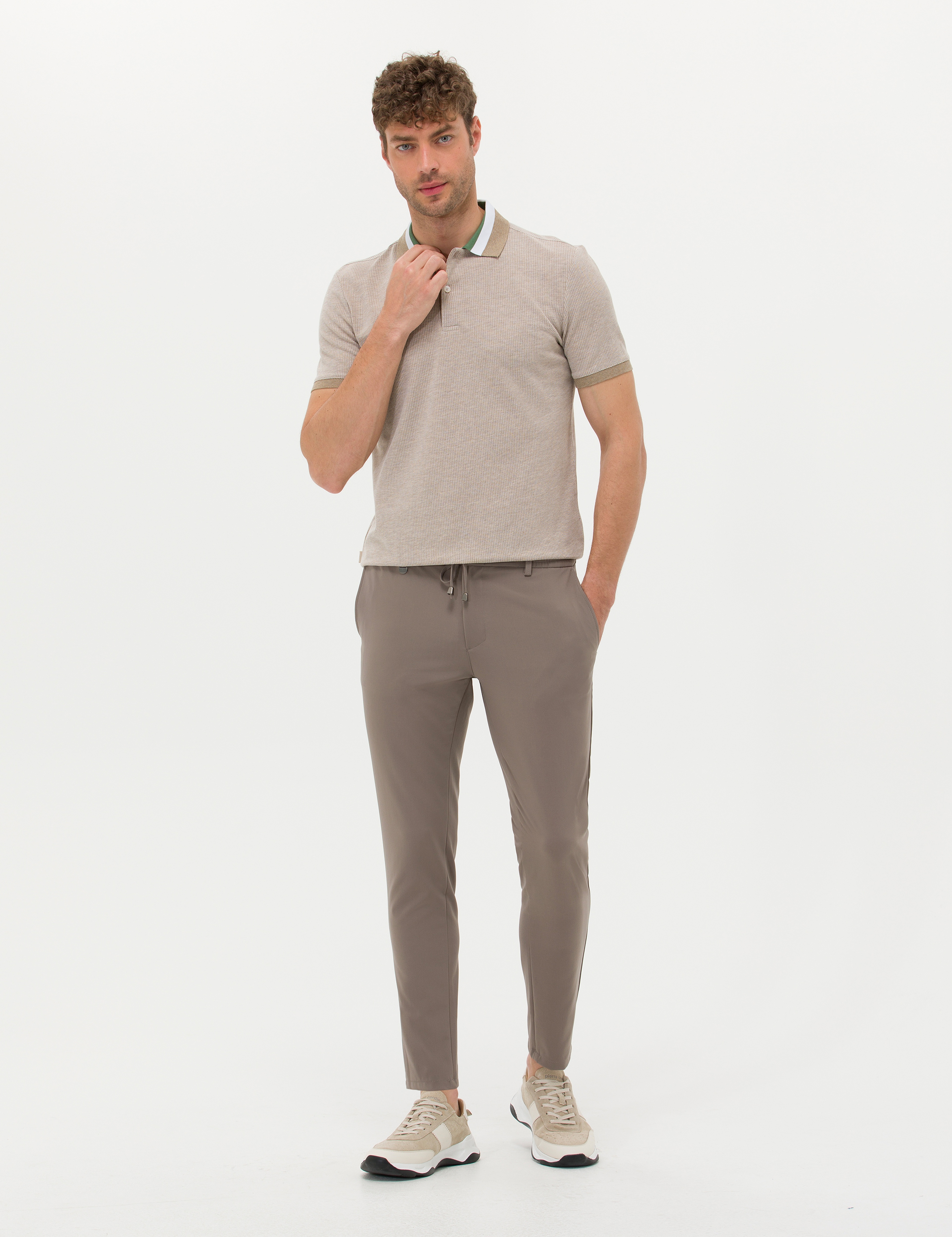 Bej Klasik Jogger Pantolon - Image 1